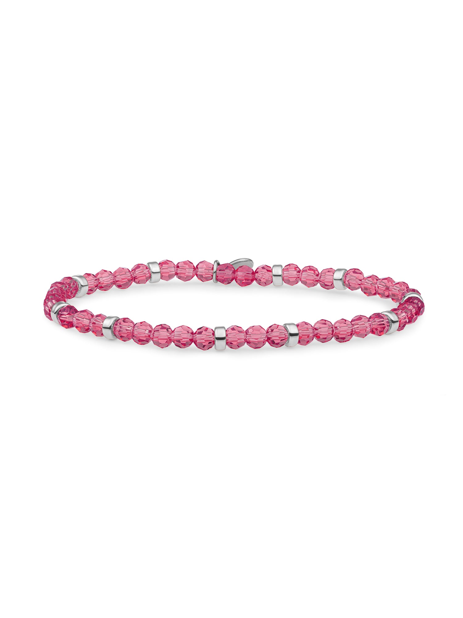 Roundel Interstellar Armband Fuchsia Quartz - Rhodium Plated