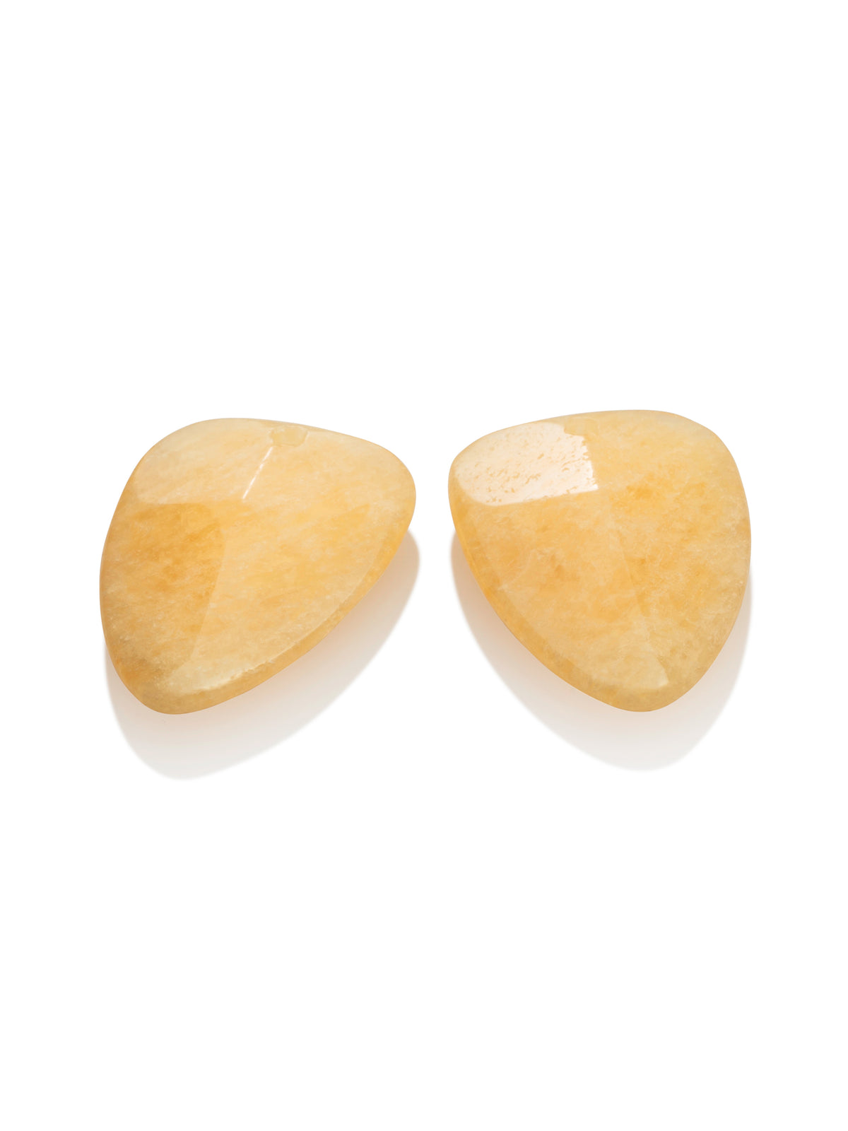Oorbel Edelstenen Edge Facet Yellow Jade - Oorbel Edelstenen Edge Facet Yellow Jade