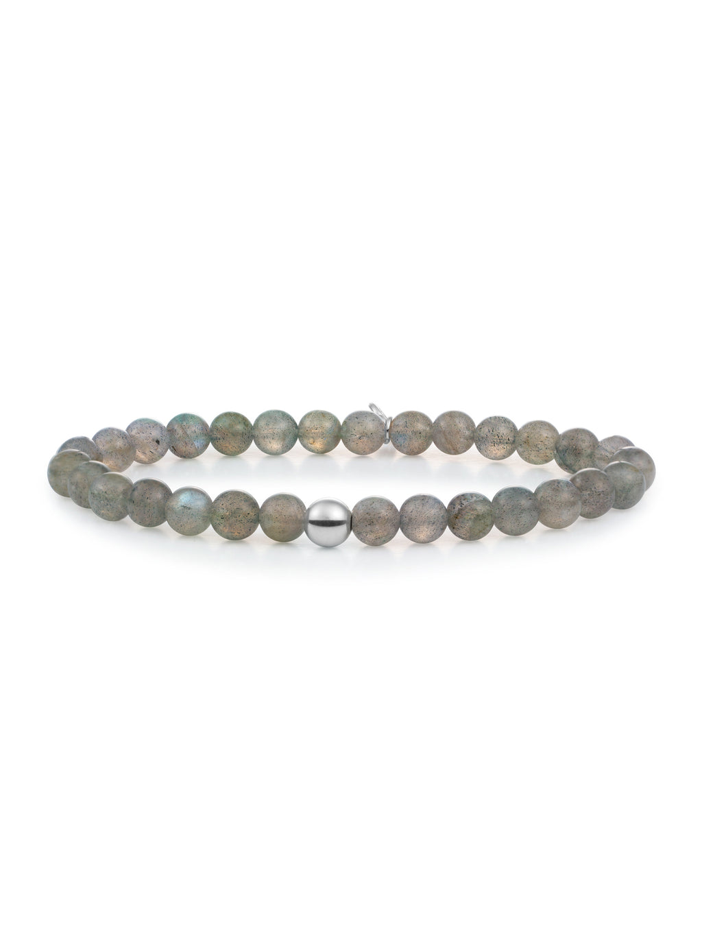 Saturn Armband Large Labradorite - Rhodium Plated