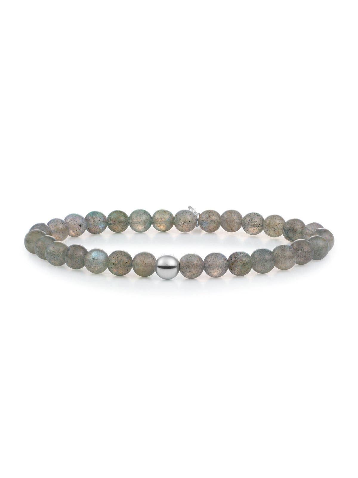 Saturn Armband Large Labradorite - Rhodium Plated