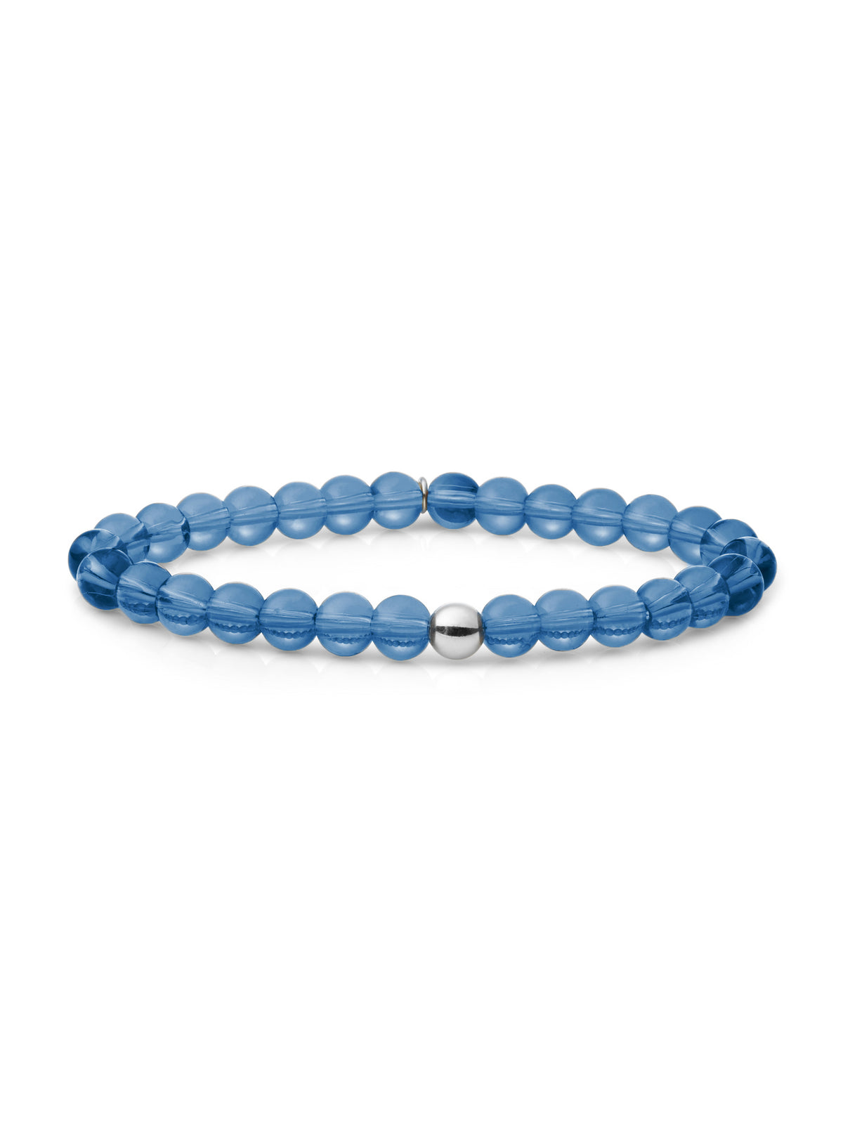 Saturn Armband Large Topaz Quartz - Rhodium Plated