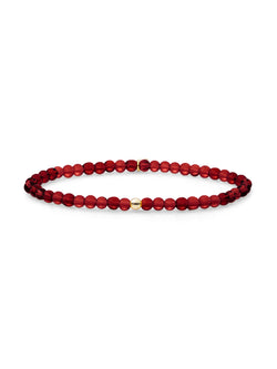Saturn Armband Small Ruby Quartz - Gold Plated