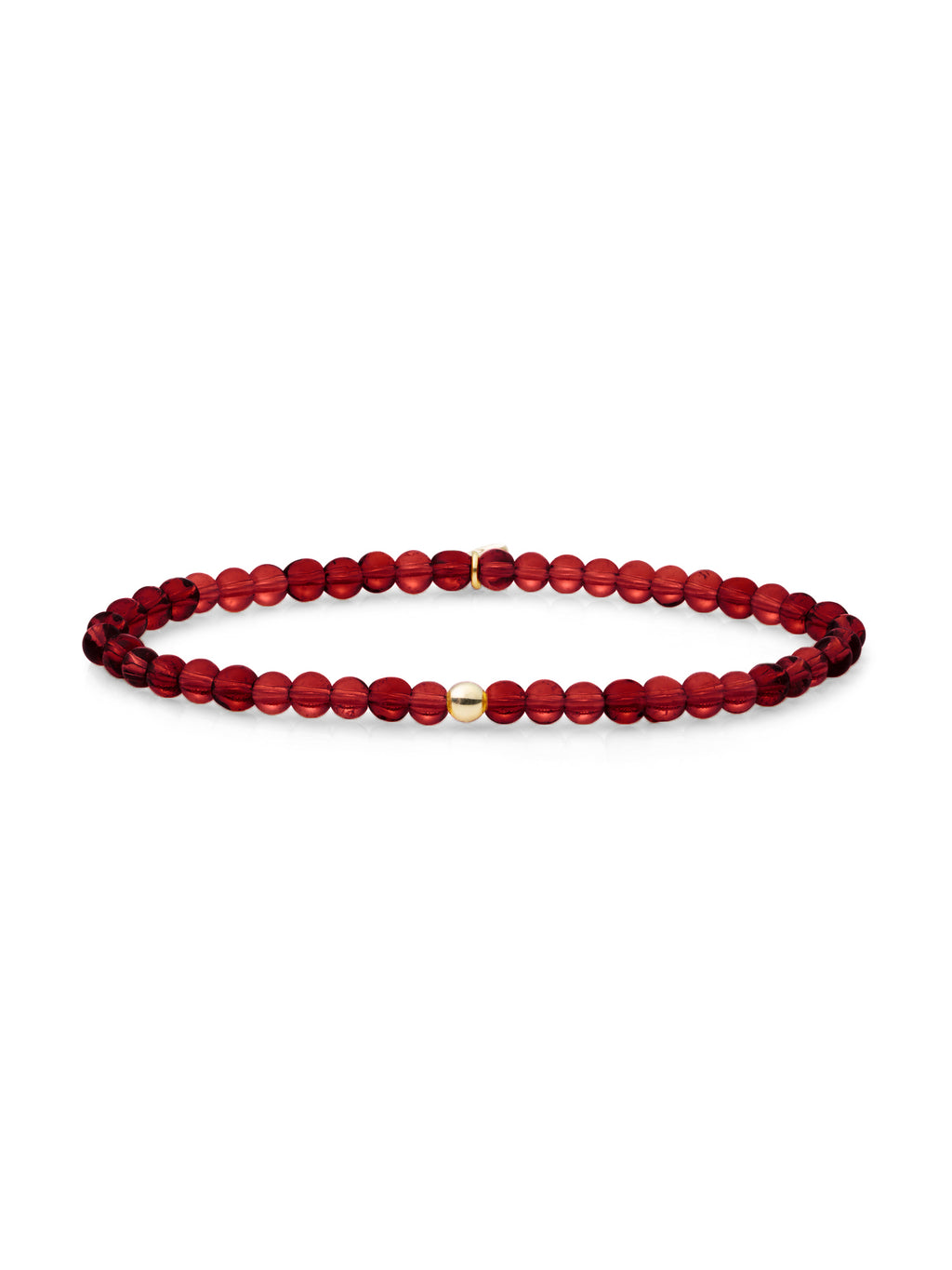 Saturn Armband Small Ruby Quartz - Gold Plated