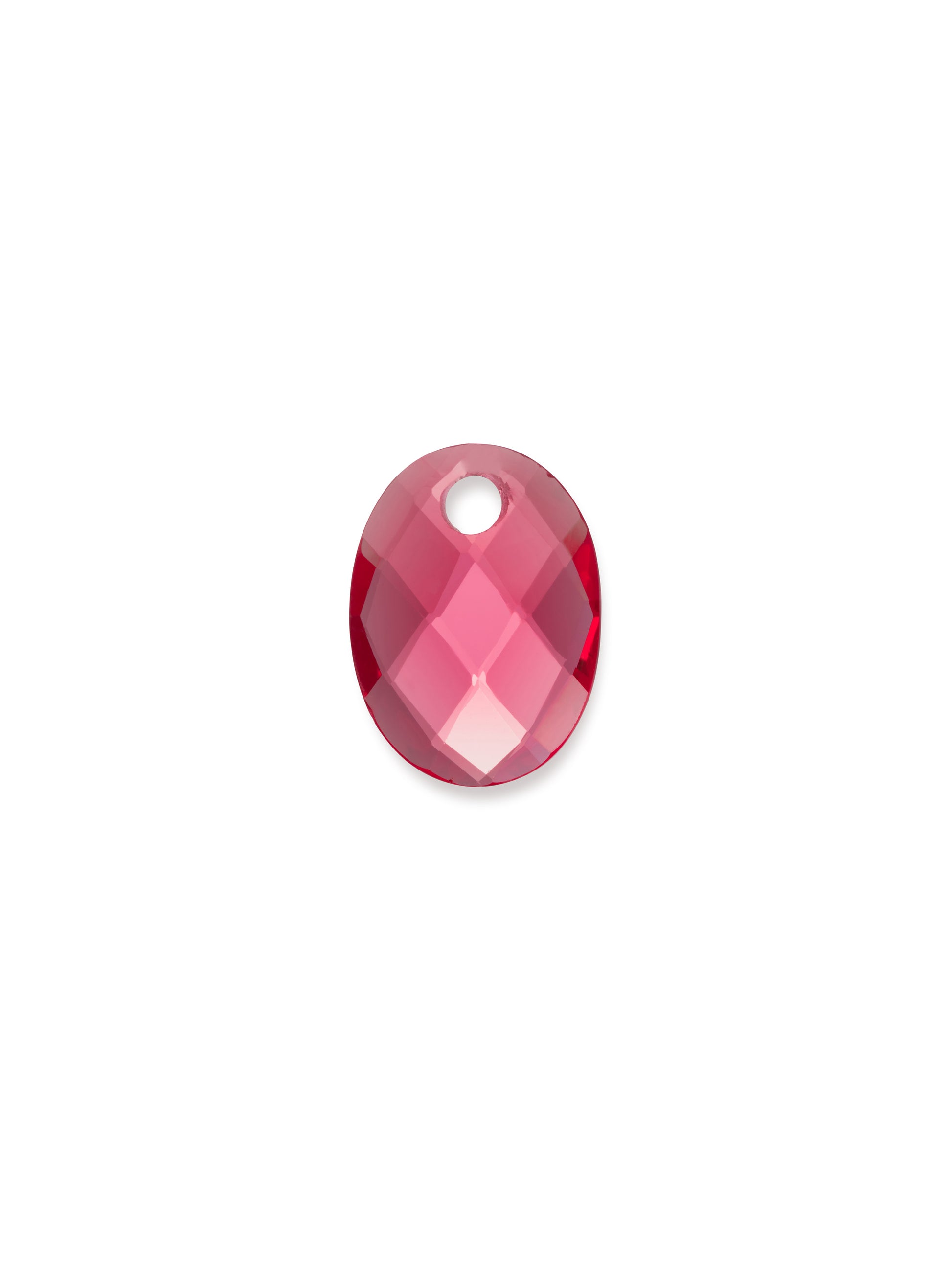 Pendant Edelsteen Medium Oval Fuchsia Quartz - Pendant Edelsteen Medium Oval Fuchsia Quartz