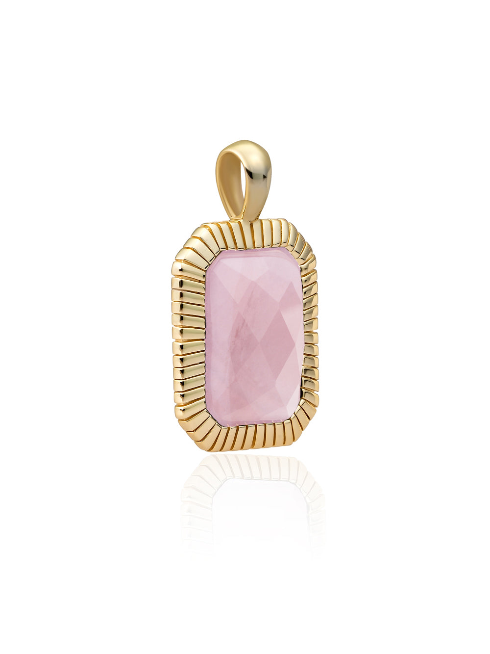 Baguette Pendant Rose Quartz
