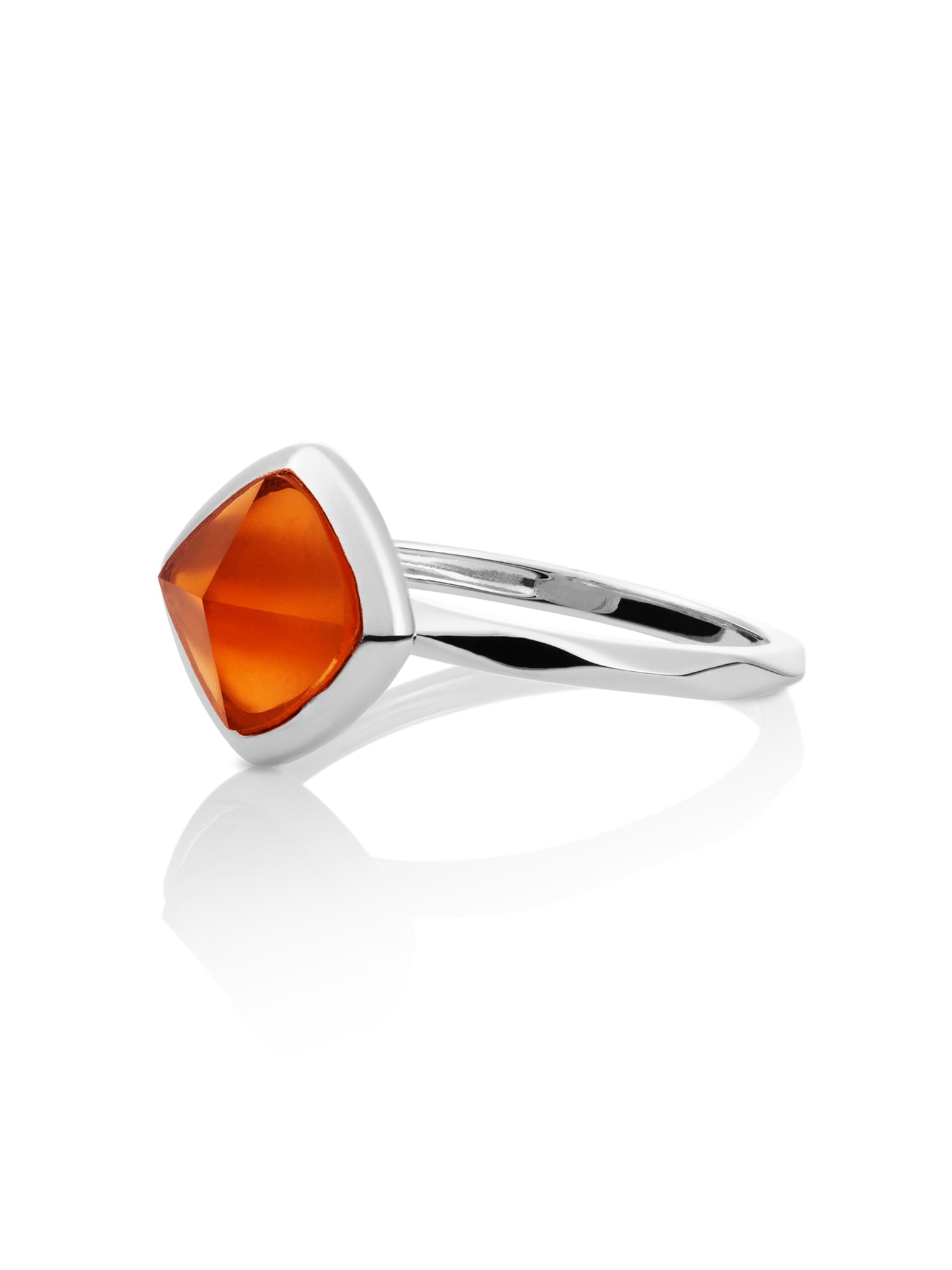 Edge Ring Citrine Quartz Zilver - 54