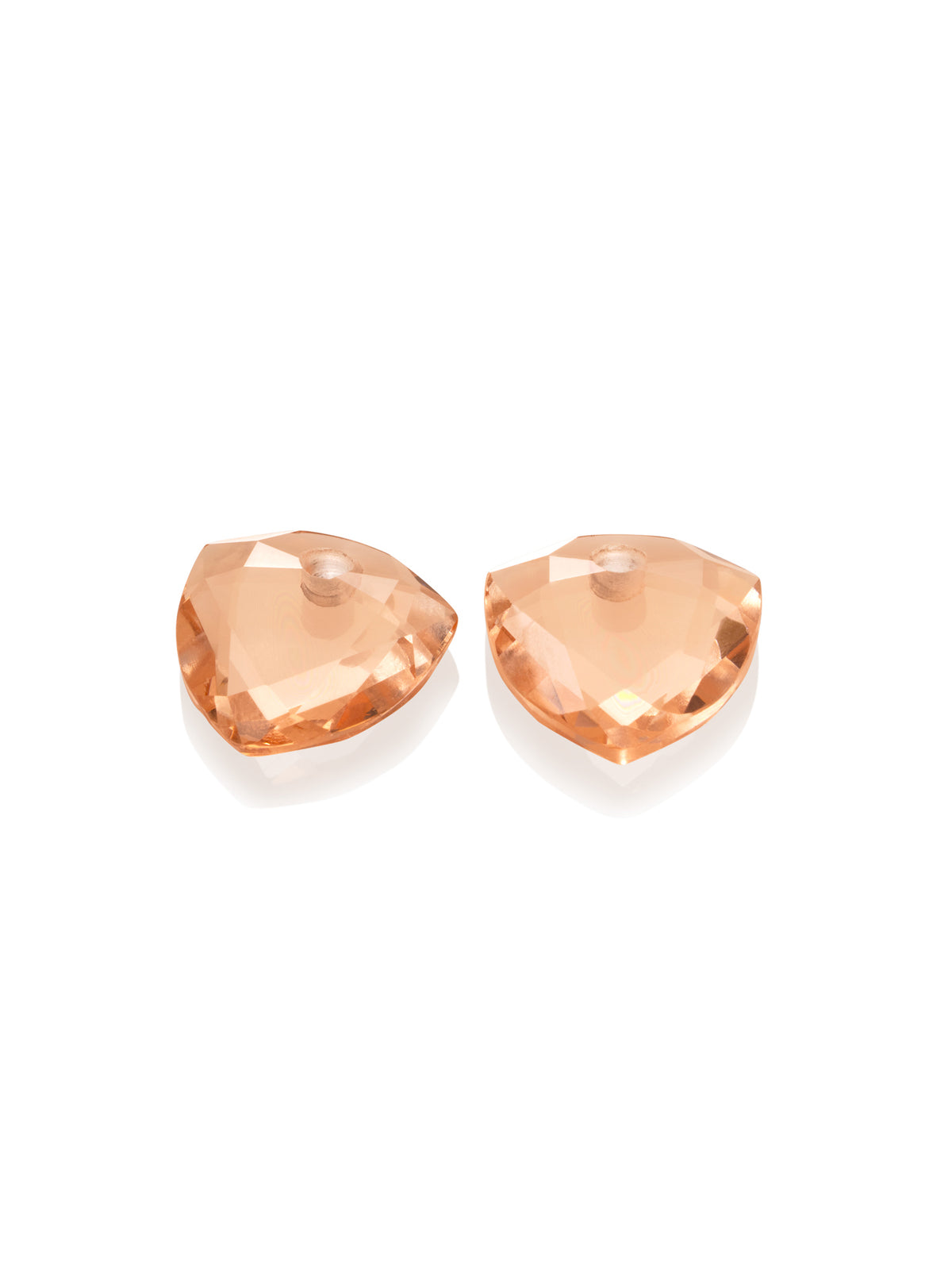 Oorbel Edelstenen Trillion Cut Champagne Quartz