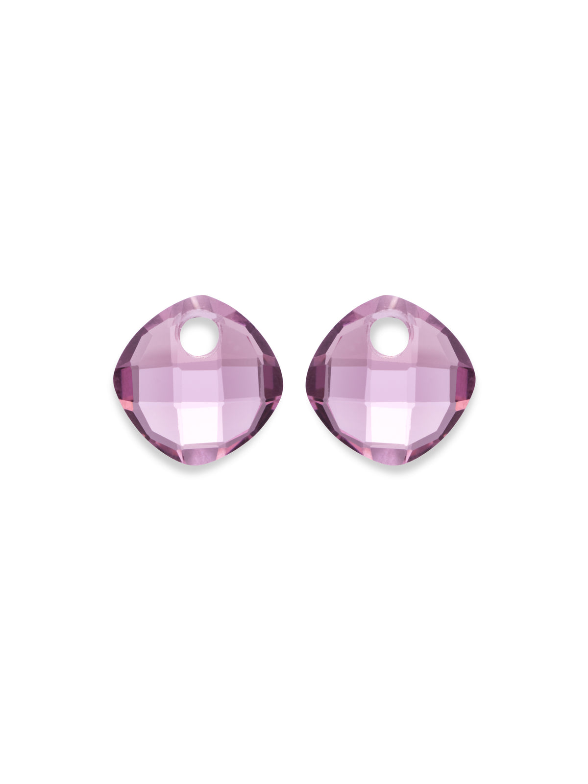 Oorbel Edelstenen Cushion Cut Aubergine Quartz - Oorbel Edelstenen Cushion Cut Aubergine Quartz