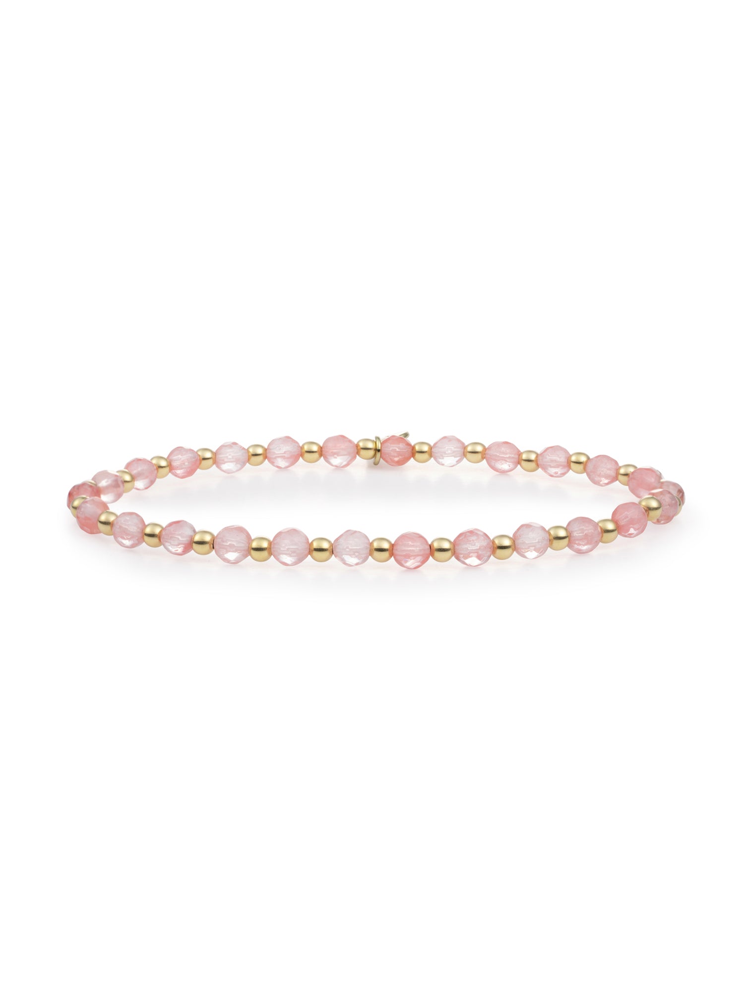 Interstellar Armband Cherry Quartz - Gold Plated