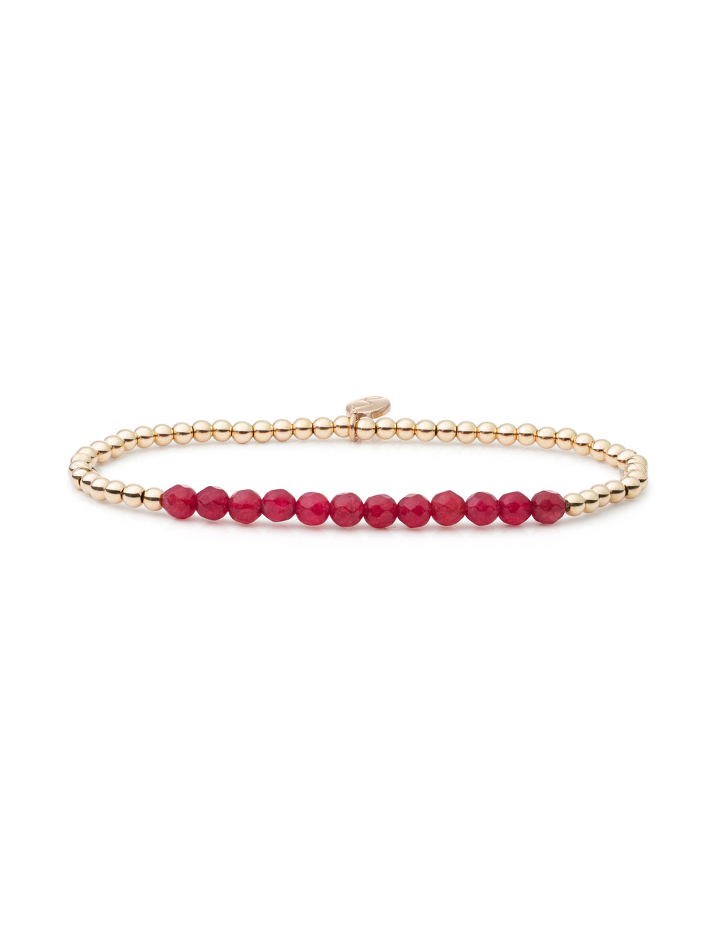 Universe Armband Red Jade - 0.00 / 0.00 / Rhodium Plated