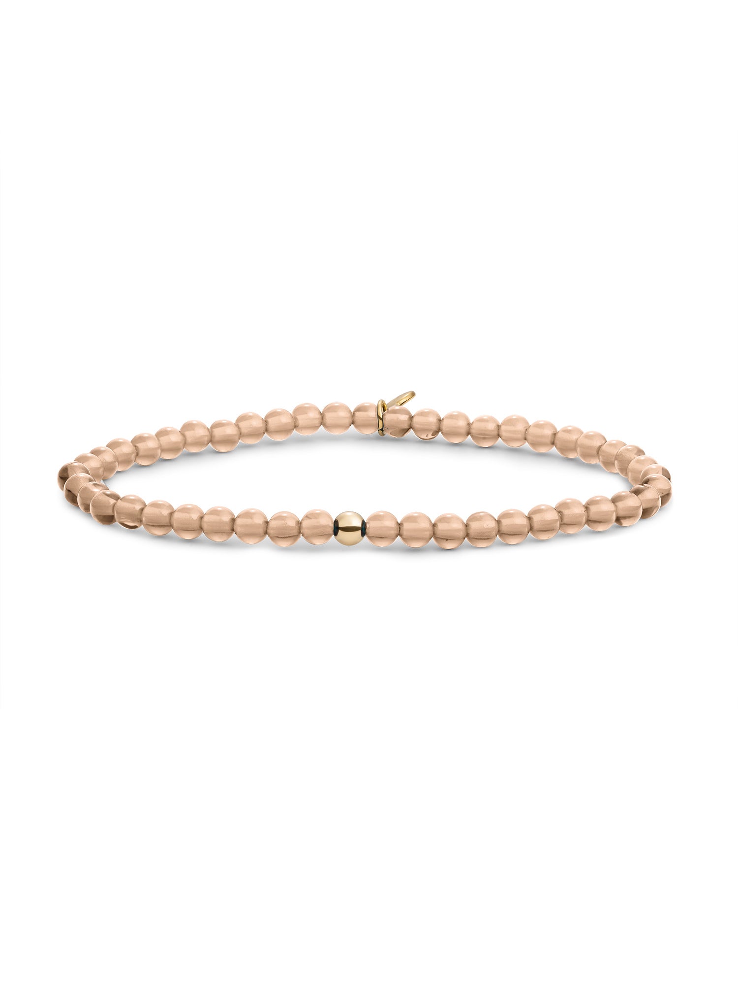 Saturn Armband Small Light Citrine Quartz - Gold Plated