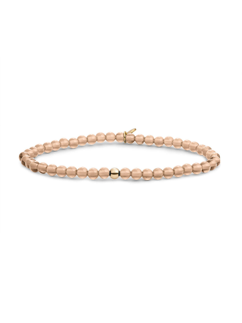Saturn Armband Small Light Citrine Quartz - Gold Plated