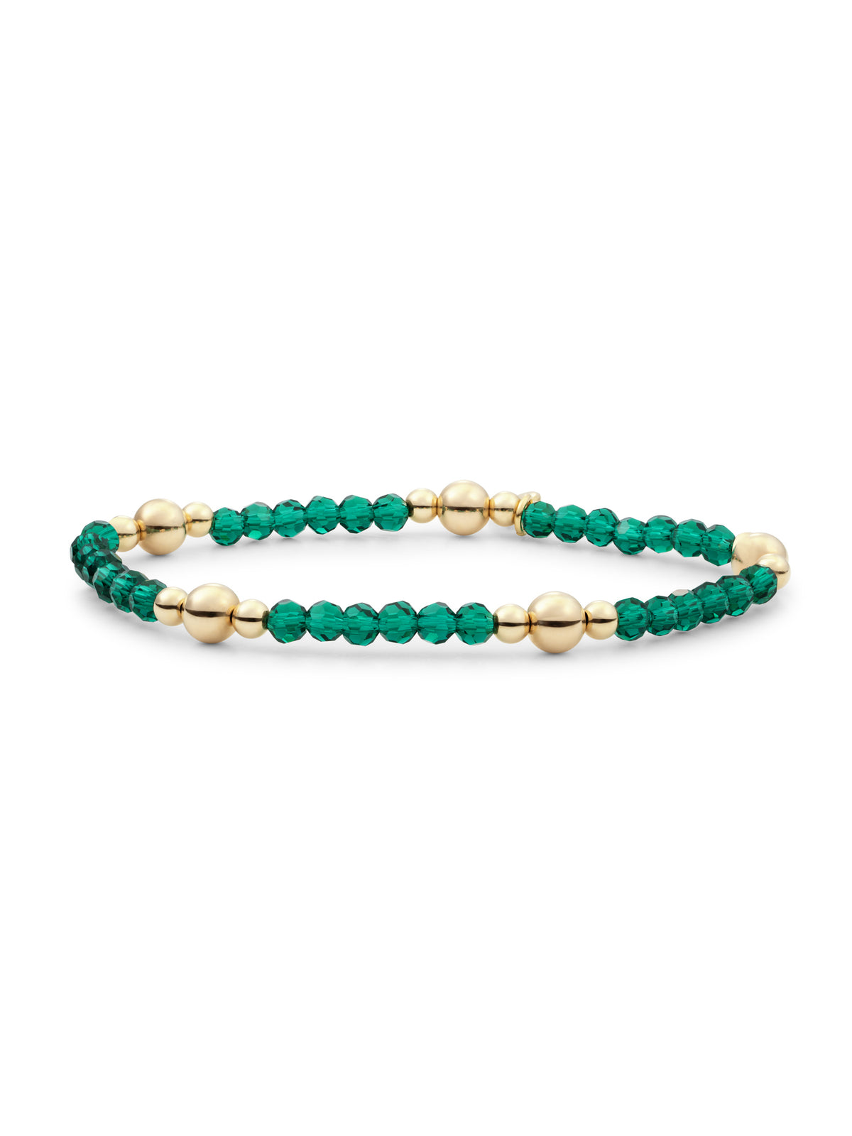 Bold Mix Armband Petrol Green Quartz - Gold Plated