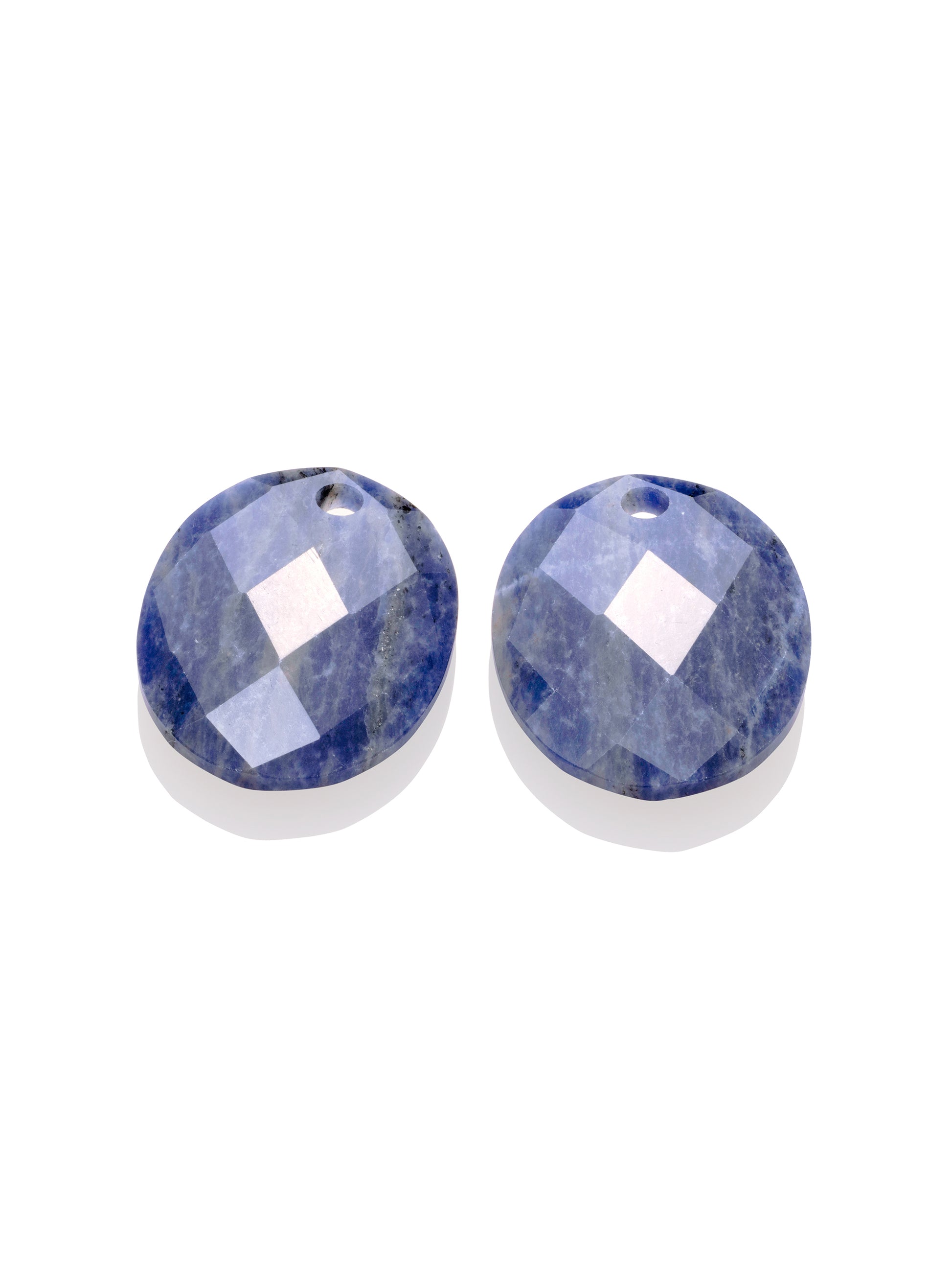 Oorbel Edelstenen Large Oval Sodalite - Oorbel Edelstenen Large Oval Sodalite