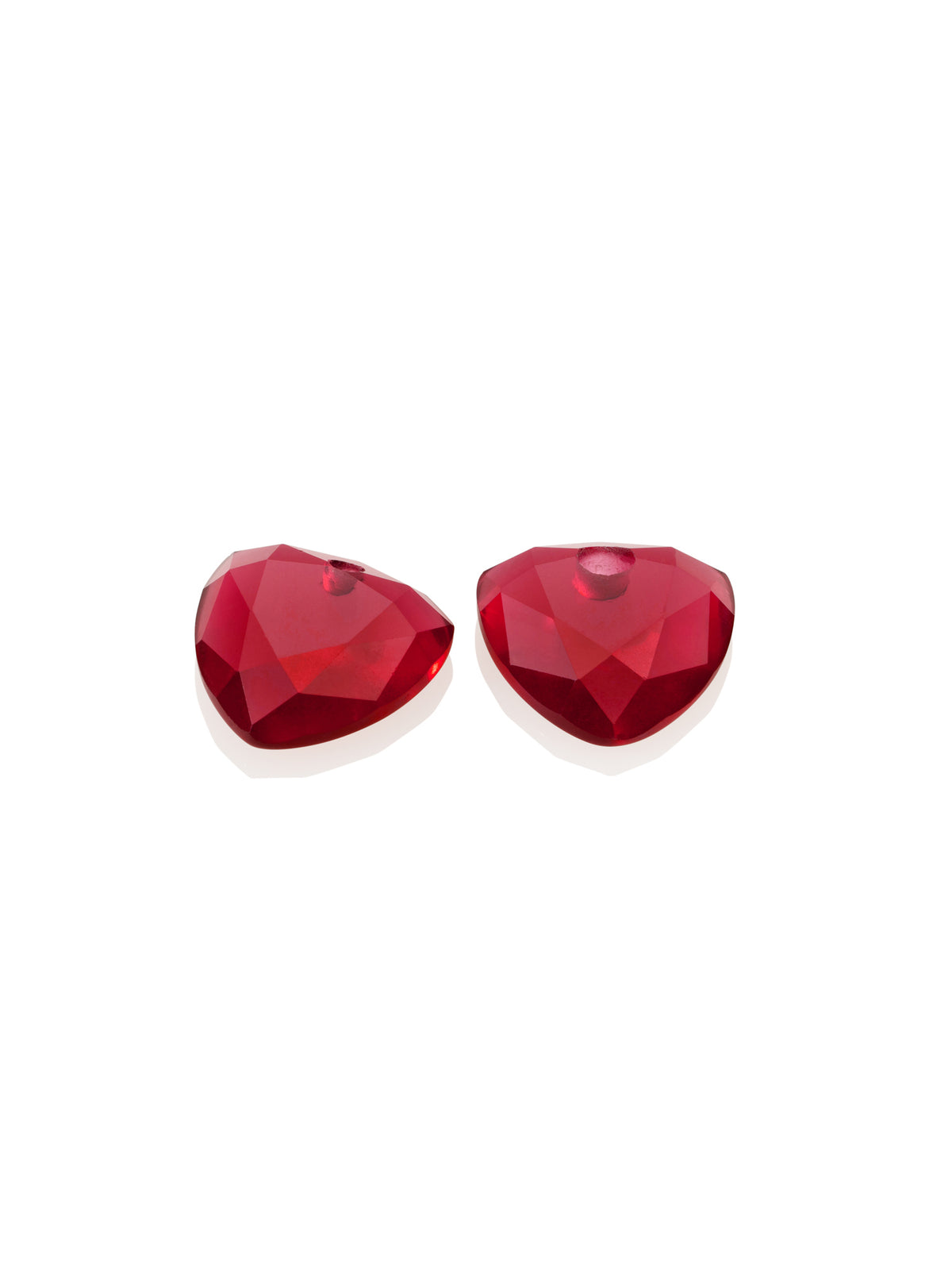 Oorbel Edelstenen Trillion Cut Fuchsia Quartz - Oorbel Edelstenen Trillion Cut Fuchsia Quartz