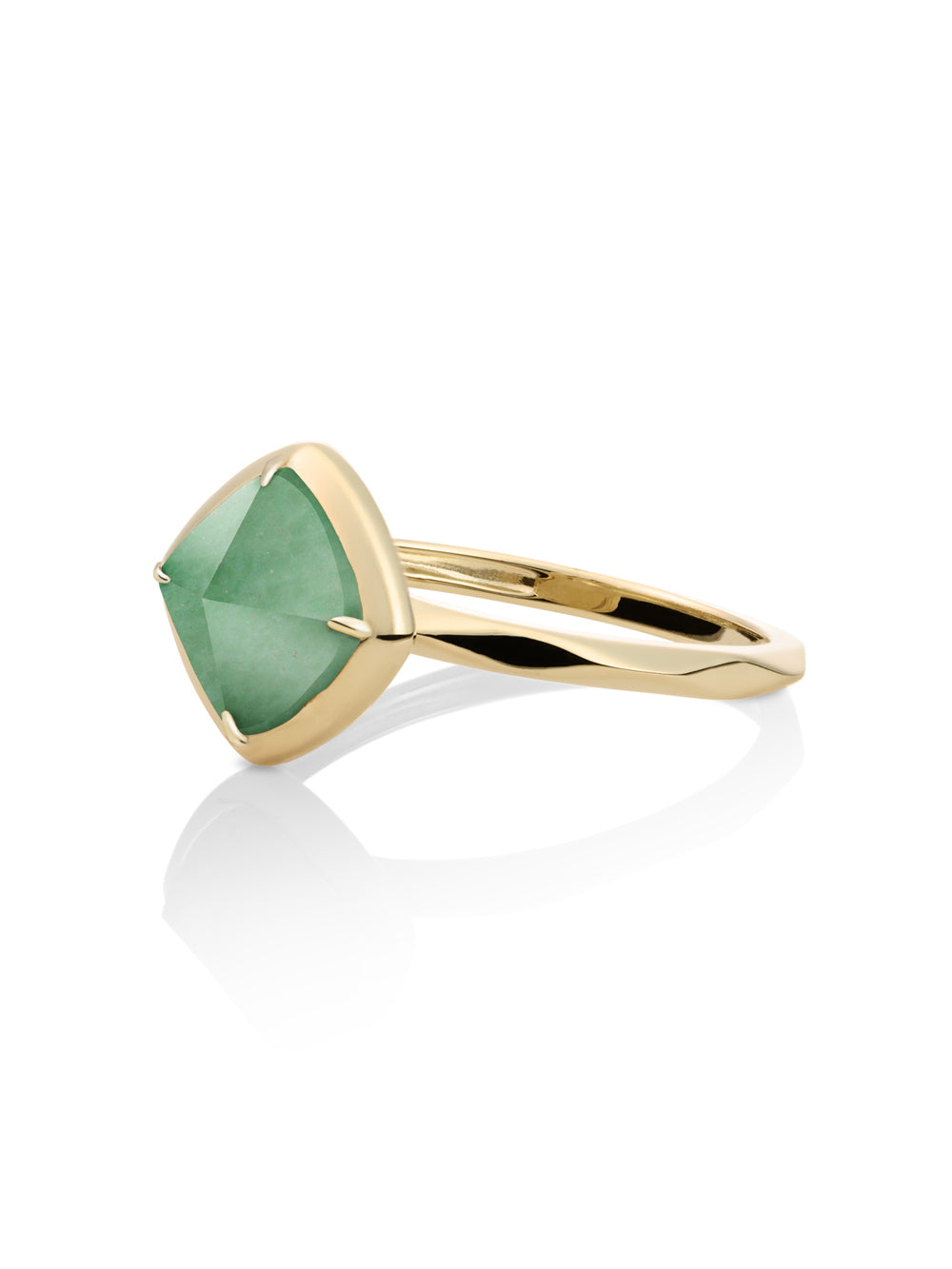 Edge Ring Green Aventurine 9K Goud - 54