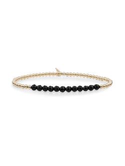 Universe Armband Onyx - Gold Plated
