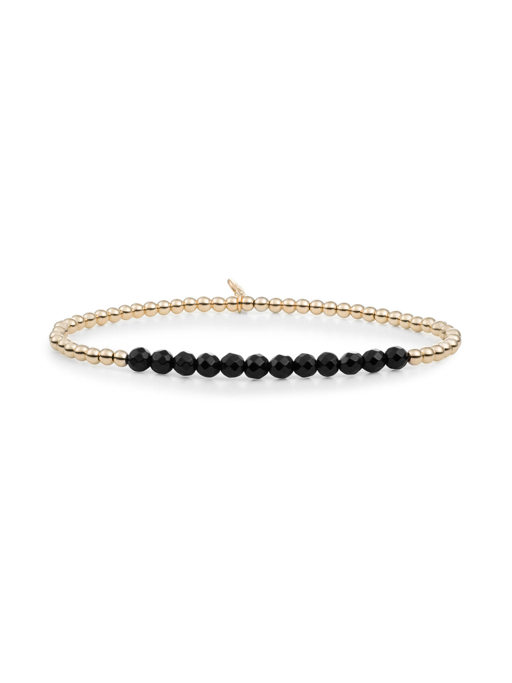 Universe Armband Onyx - Gold Plated