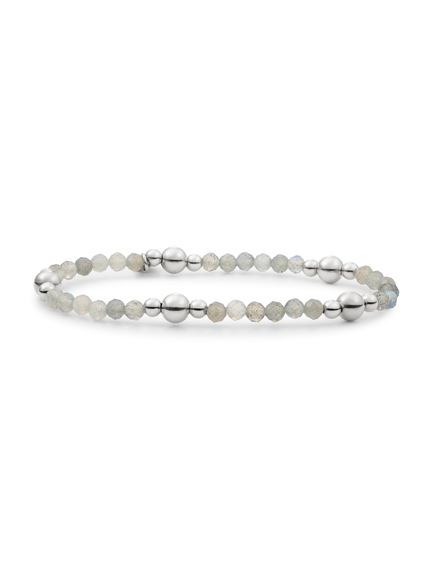 Bold Mix Armband Labradorite - Rhodium Plated