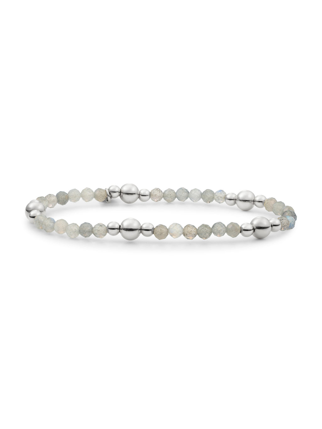 Bold Mix Armband Labradorite - Rhodium Plated