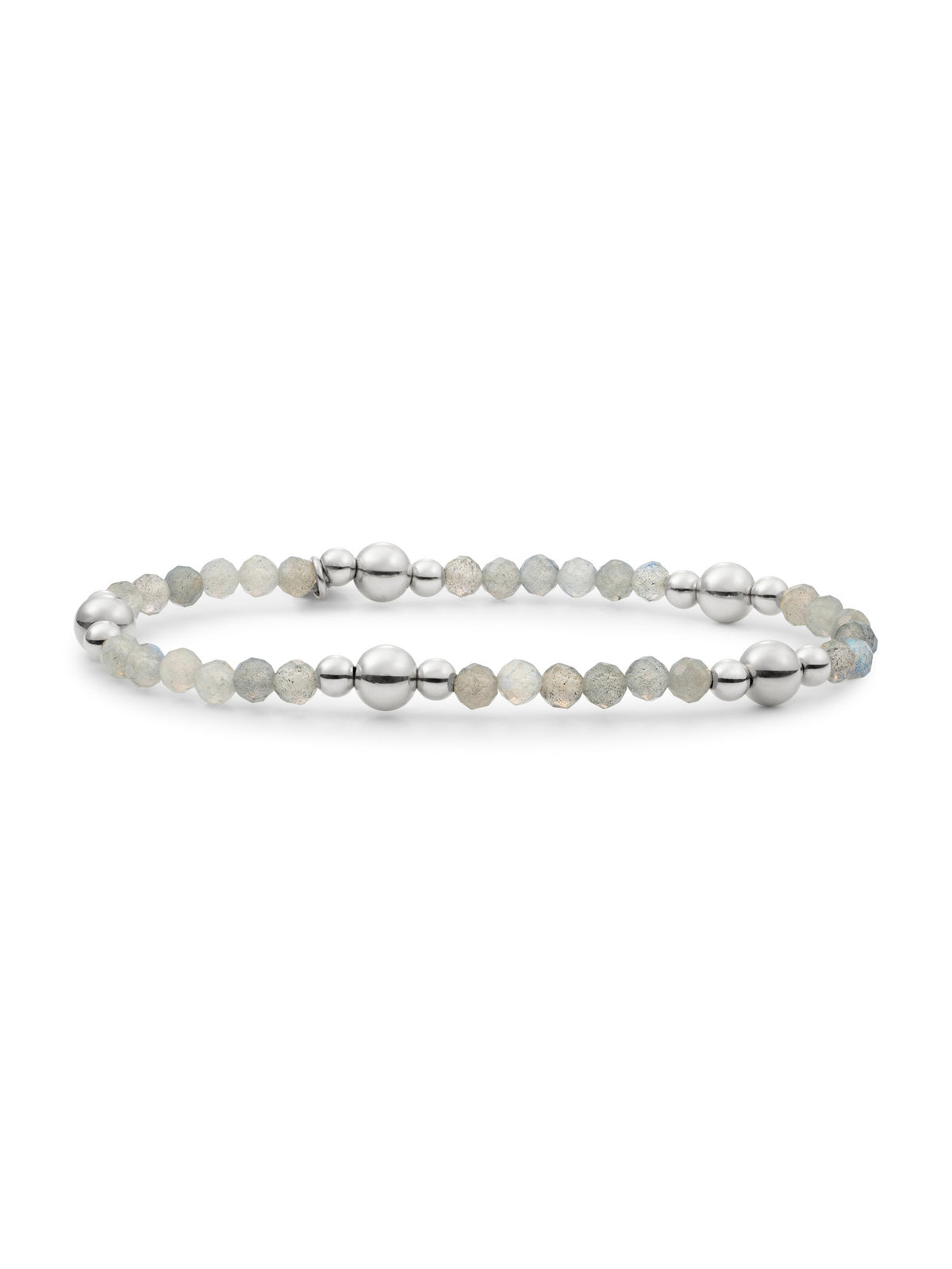 Bold Mix Armband Labradorite - Rhodium Plated