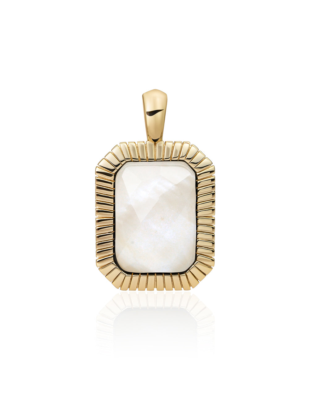 Baguette Pendant Mother of Pearl - Gold Plated