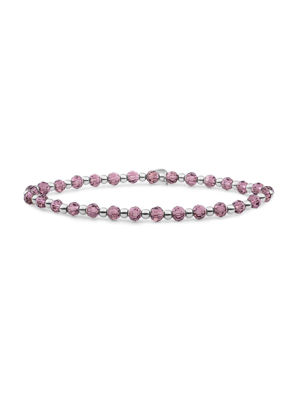 Interstellar Armband Aubergine Quartz - Rhodium Plated