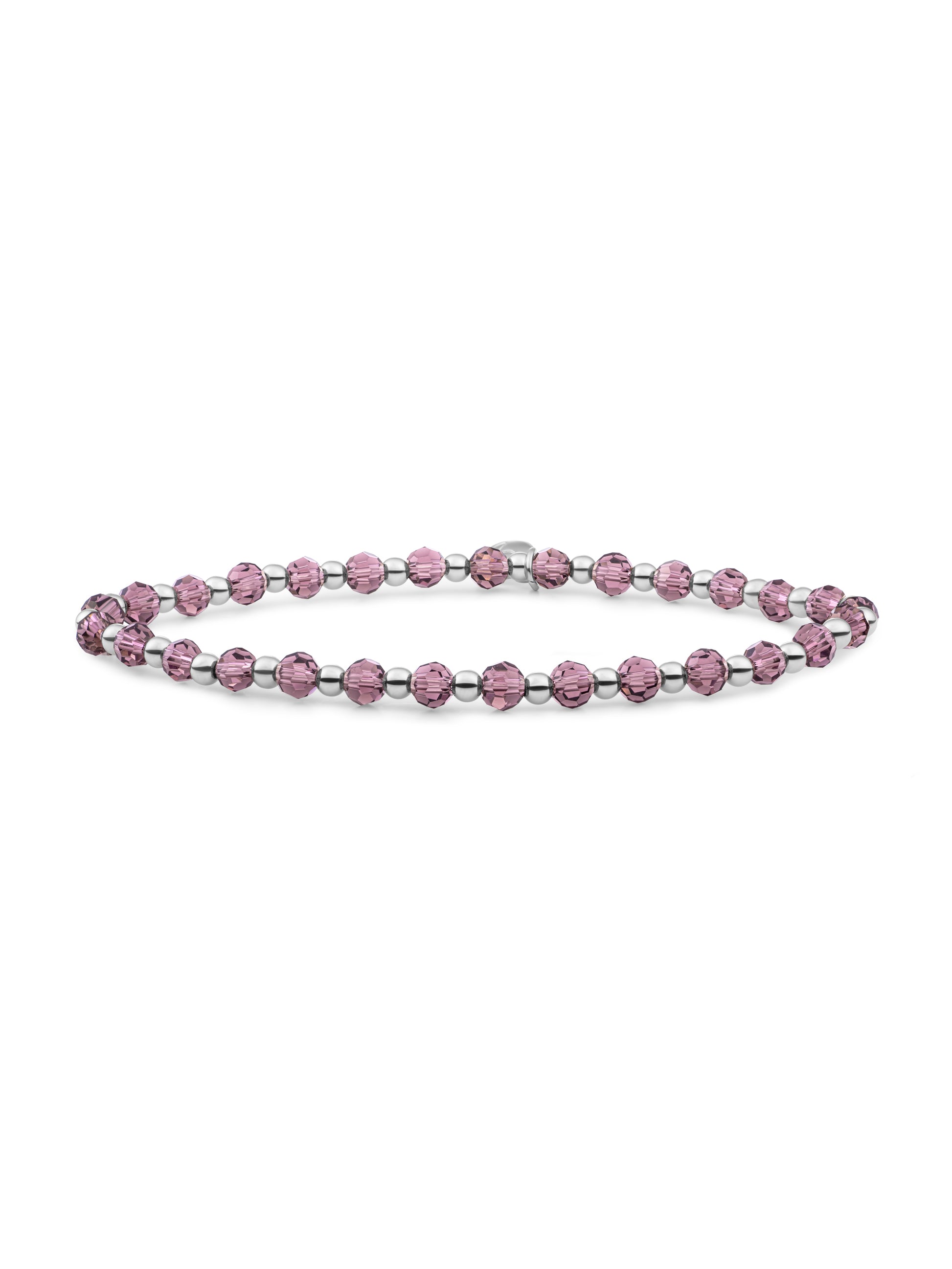 Interstellar Armband Aubergine Quartz - Rhodium Plated