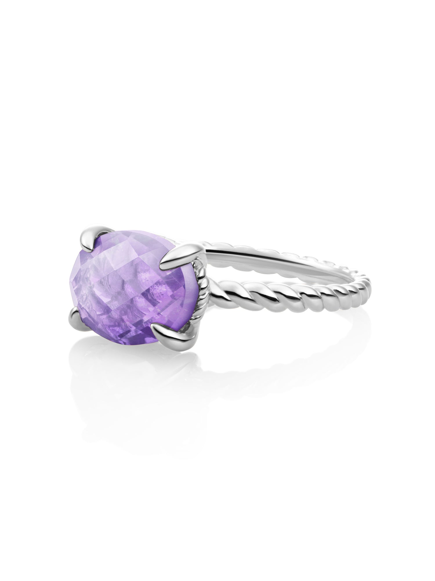 Twist Ring Amethyst Zilver - 60