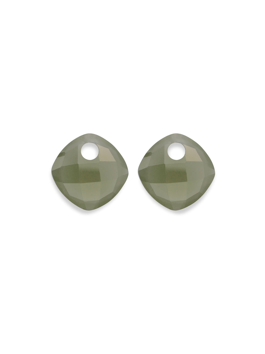 Oorbel Edelstenen Cushion Cut Lime Jade - Oorbel Edelstenen Cushion Cut Lime Jade