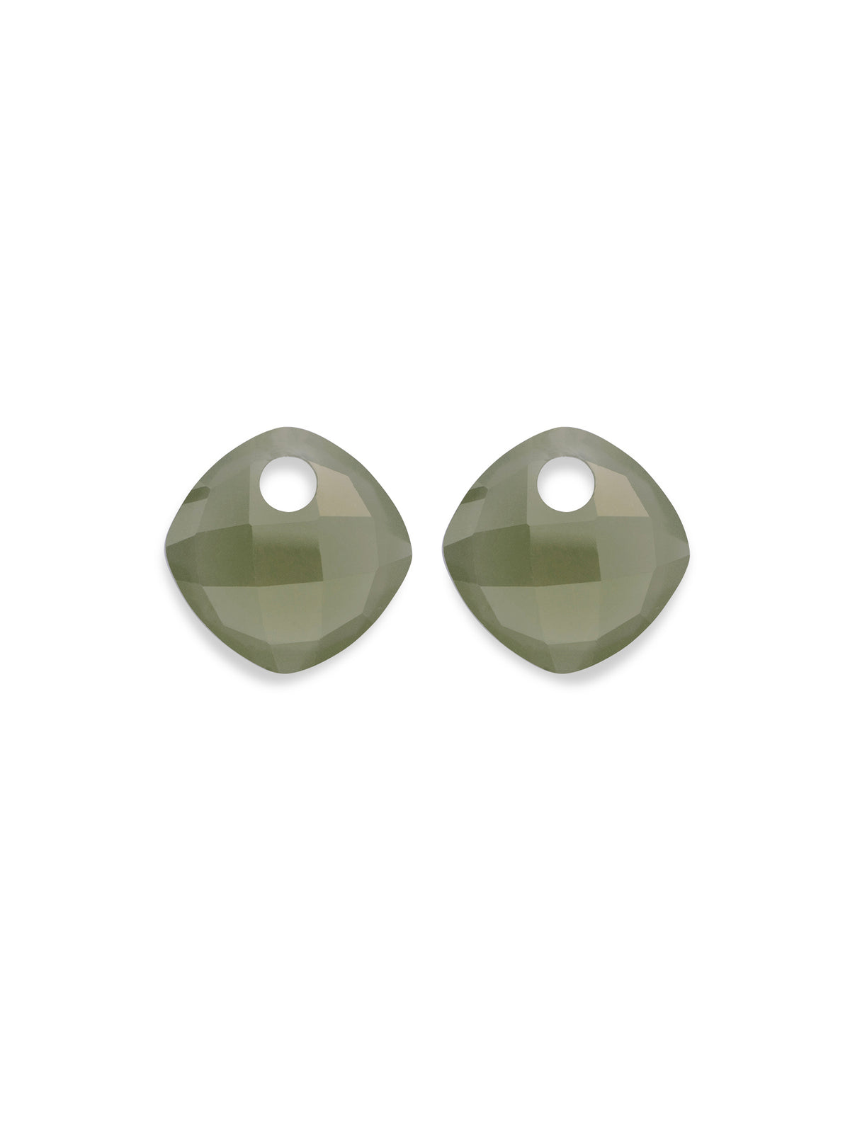 Oorbel Edelstenen Cushion Cut Lime Jade - Oorbel Edelstenen Cushion Cut Lime Jade