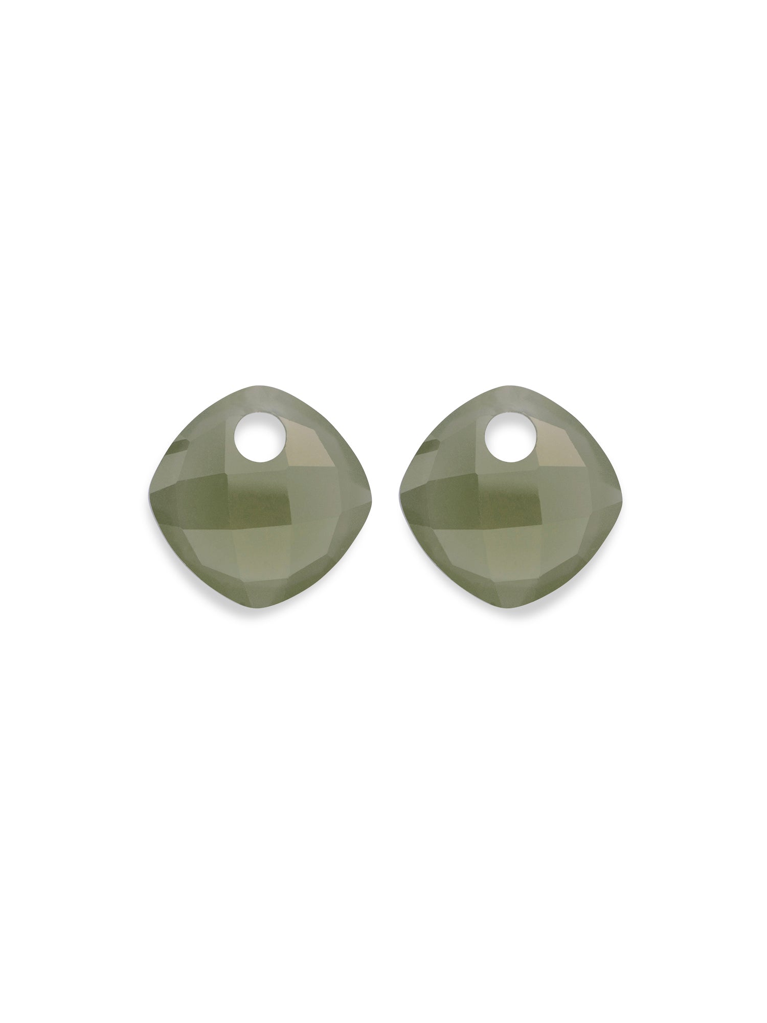 Oorbel Edelstenen Cushion Cut Lime Jade - Oorbel Edelstenen Cushion Cut Lime Jade