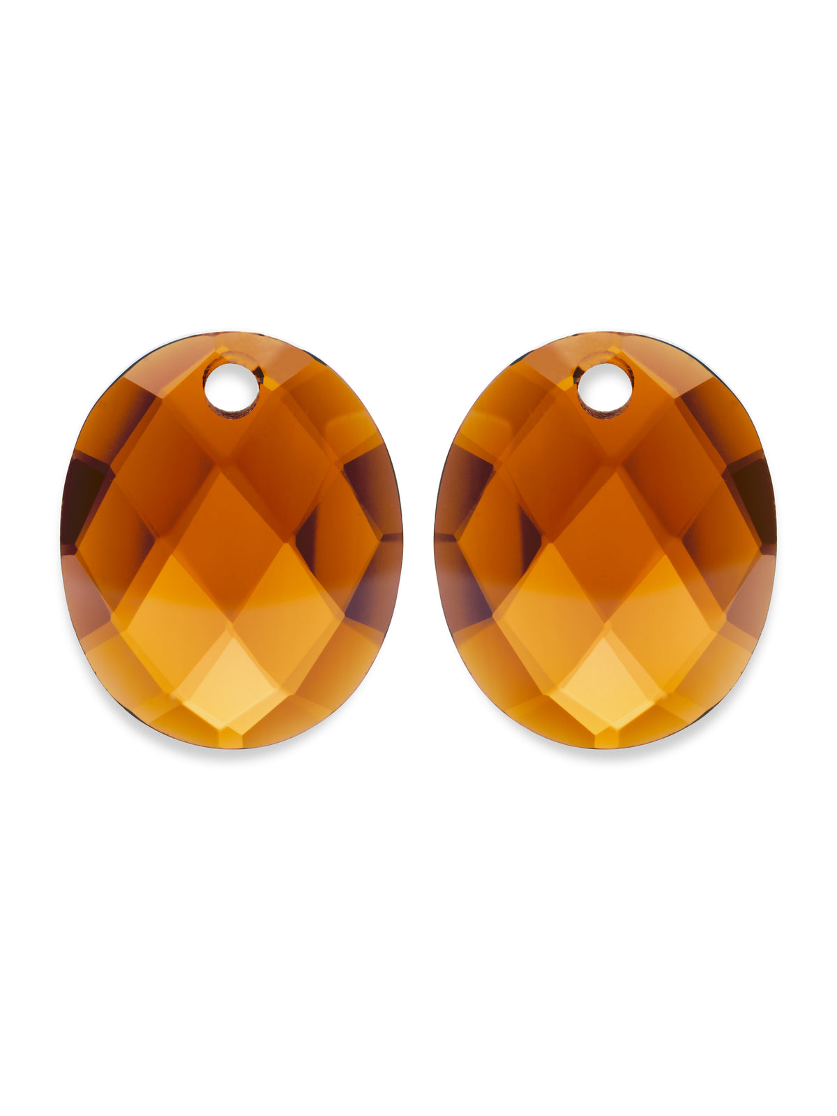 Oorbel Edelstenen Large Oval Citrine Quartz - Oorbel Edelstenen Large Oval Citrine Quartz