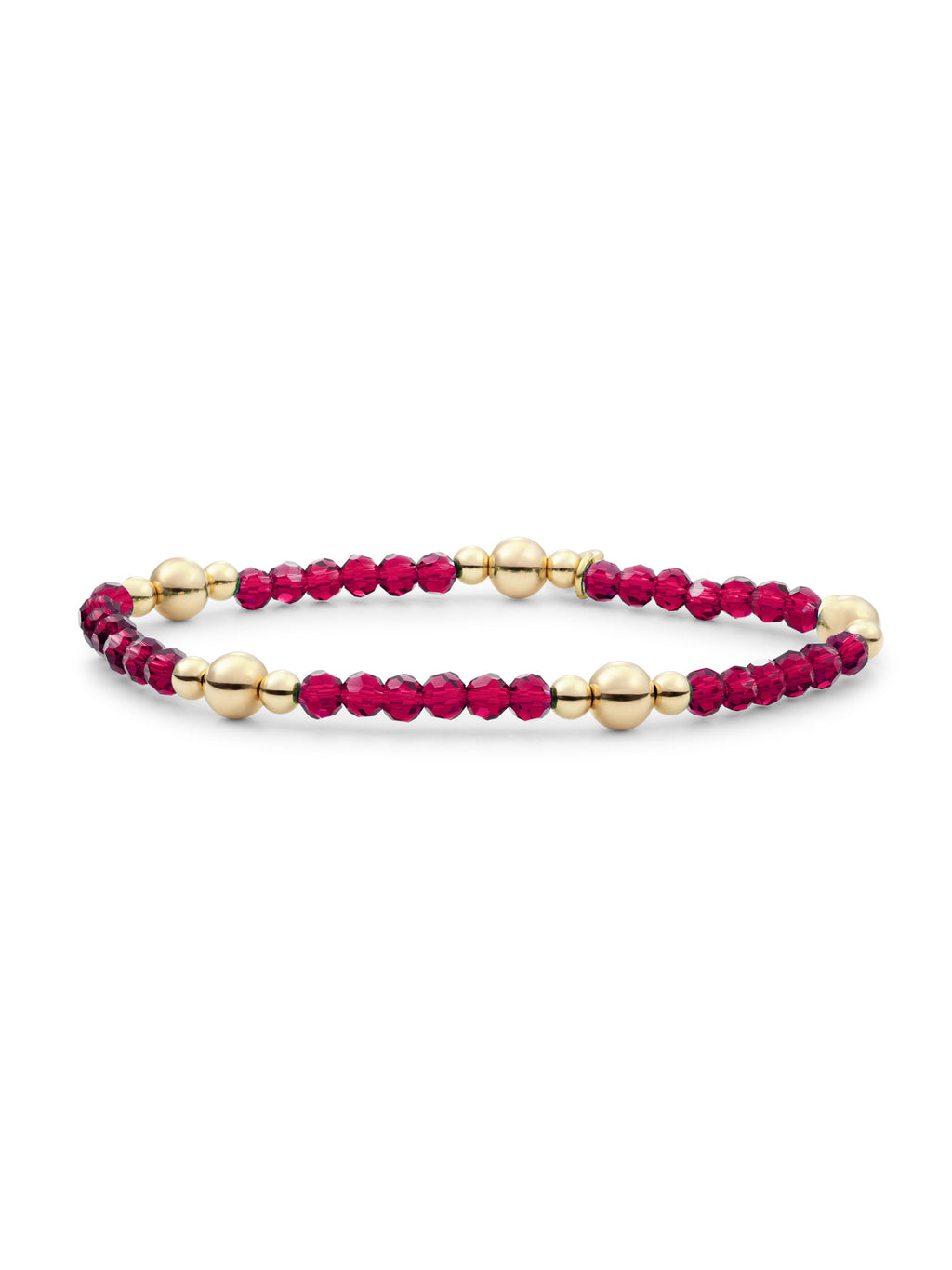 Bold Mix Armband Fuchsia Quartz - Gold Plated