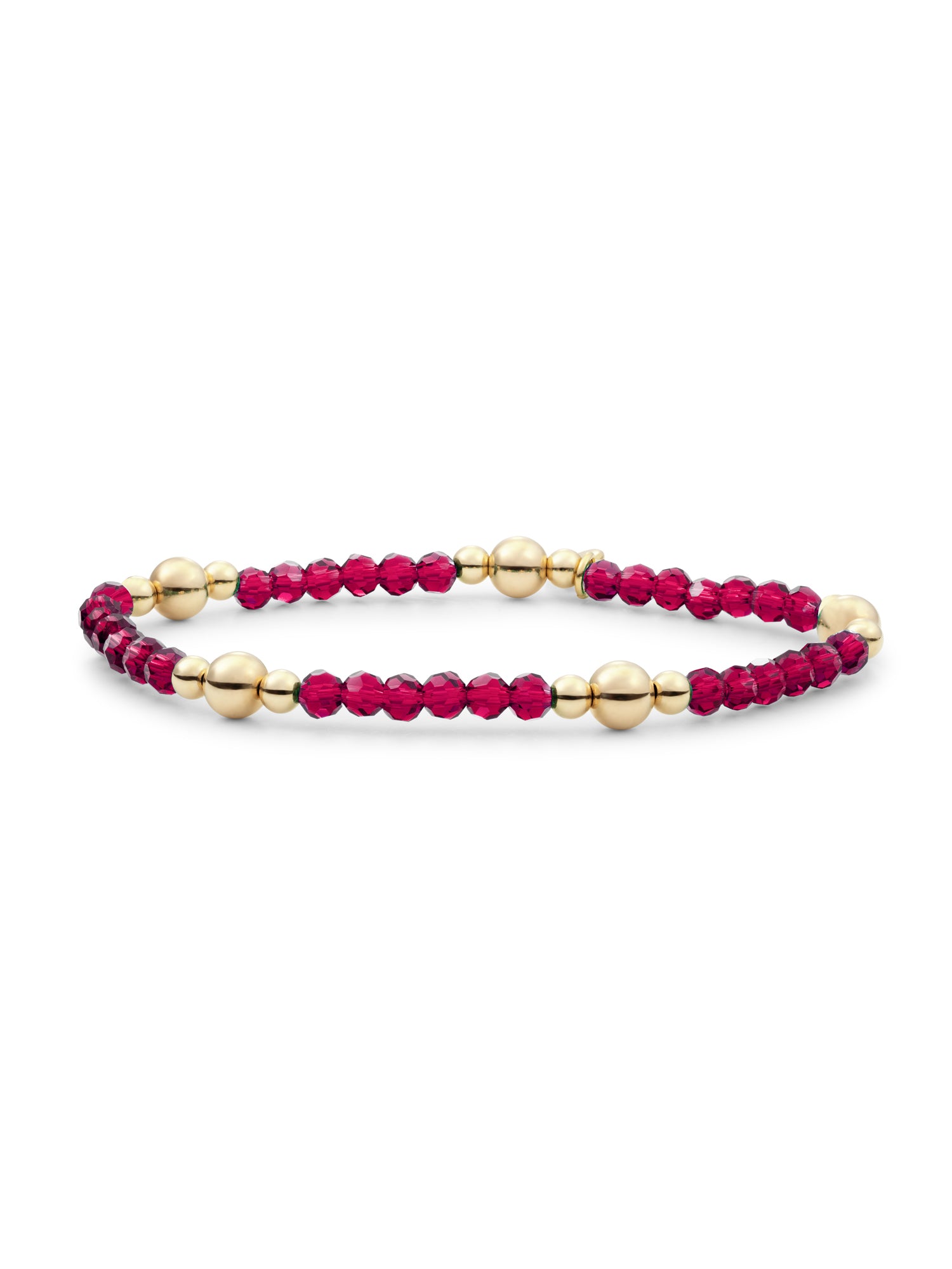 Bold Mix Armband Fuchsia Quartz - Gold Plated