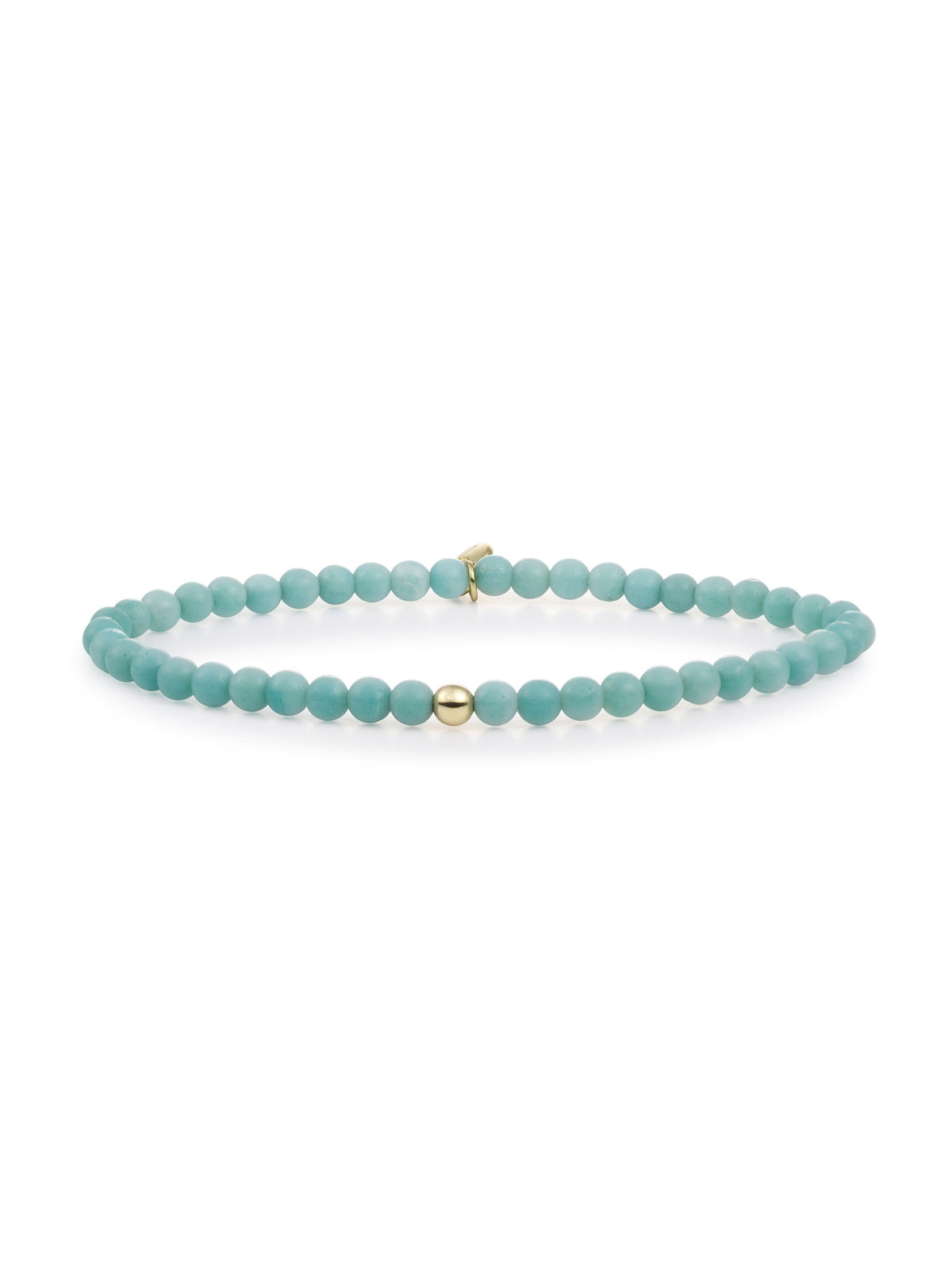 Saturn Armband Small Amazonite - Gold Plated
