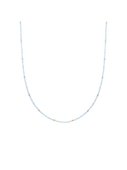 Kralen Ketting 2mm Opalite 42cm +2cm - Gold Plated