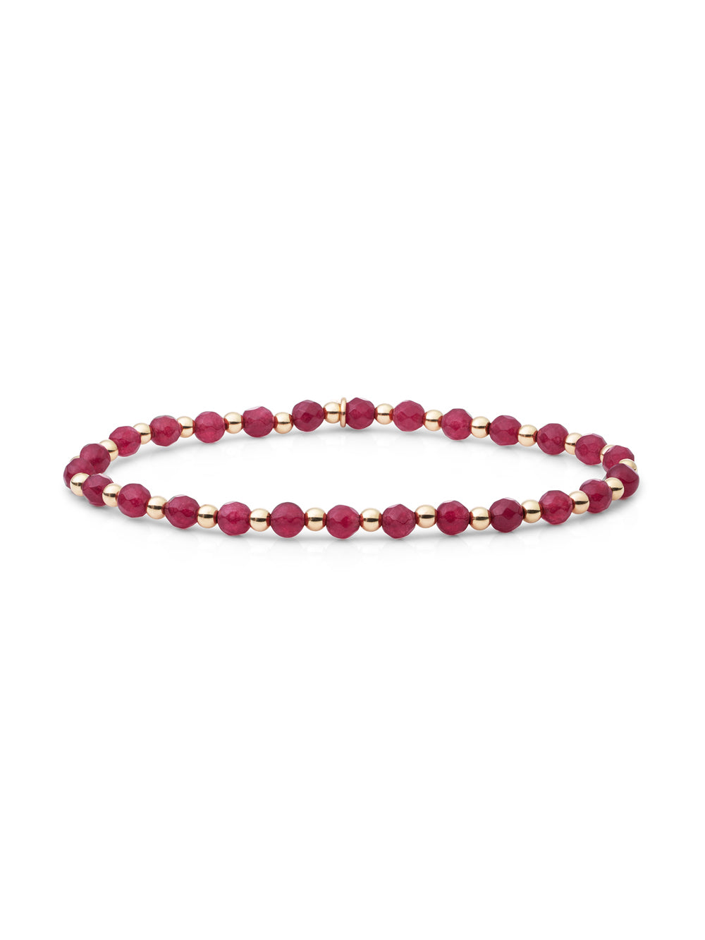 Interstellar Armband Fuchsia Jade - Gold Plated