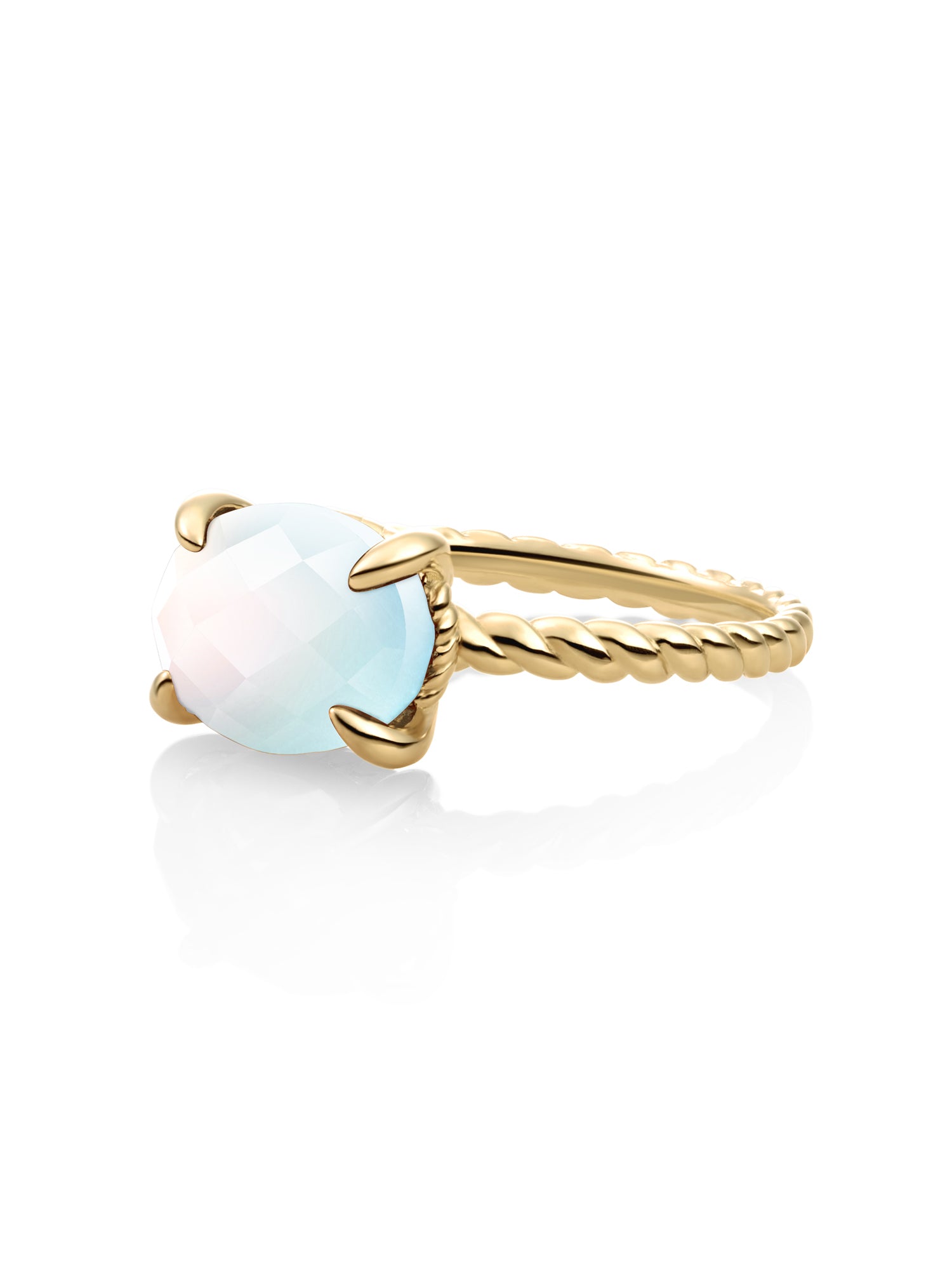Twist Ring Opalite 9K Goud - 50