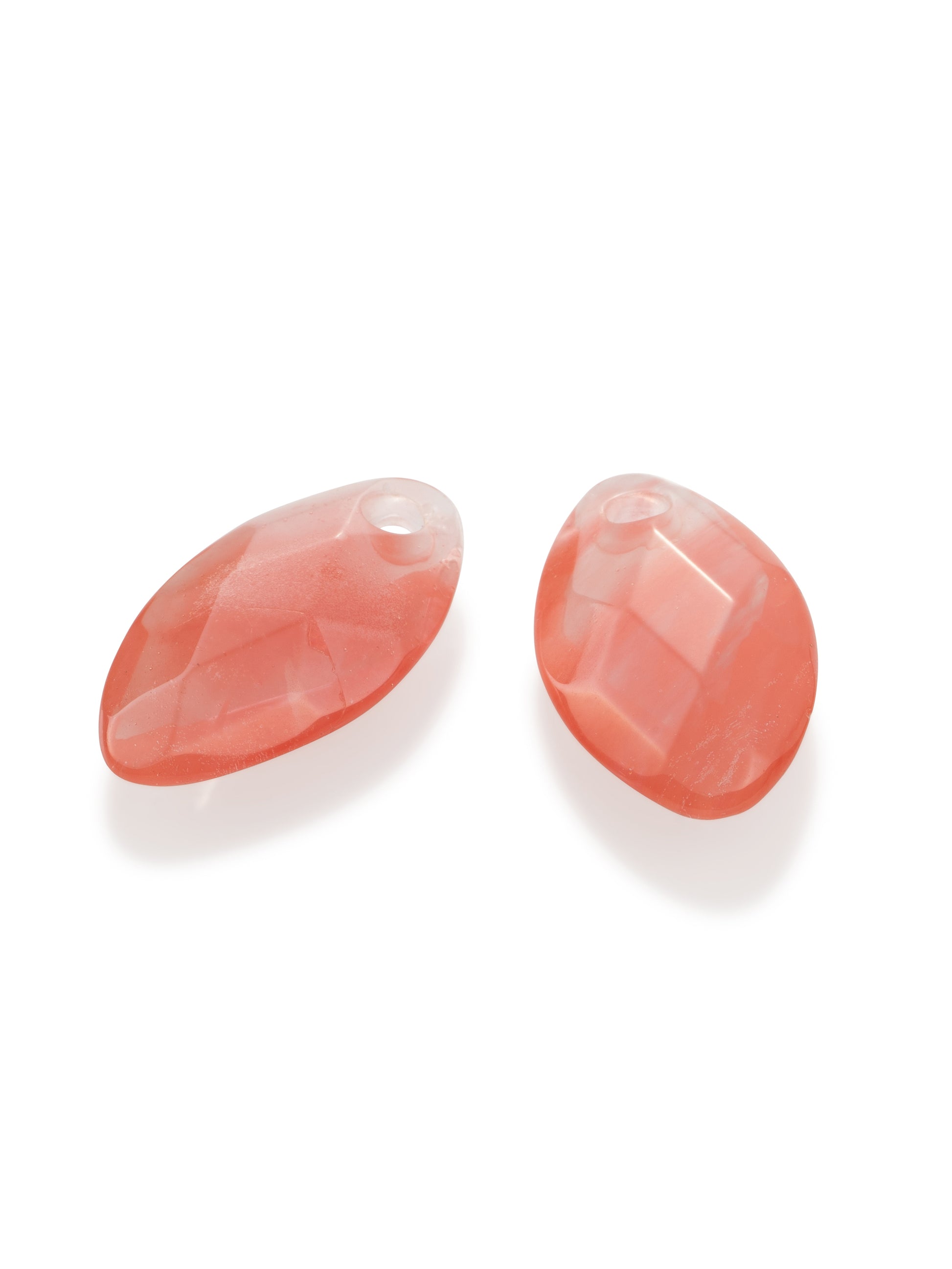 Oorbel Edelstenen Leaf Cherry Quartz - Oorbel Edelstenen Leaf Cherry Quartz