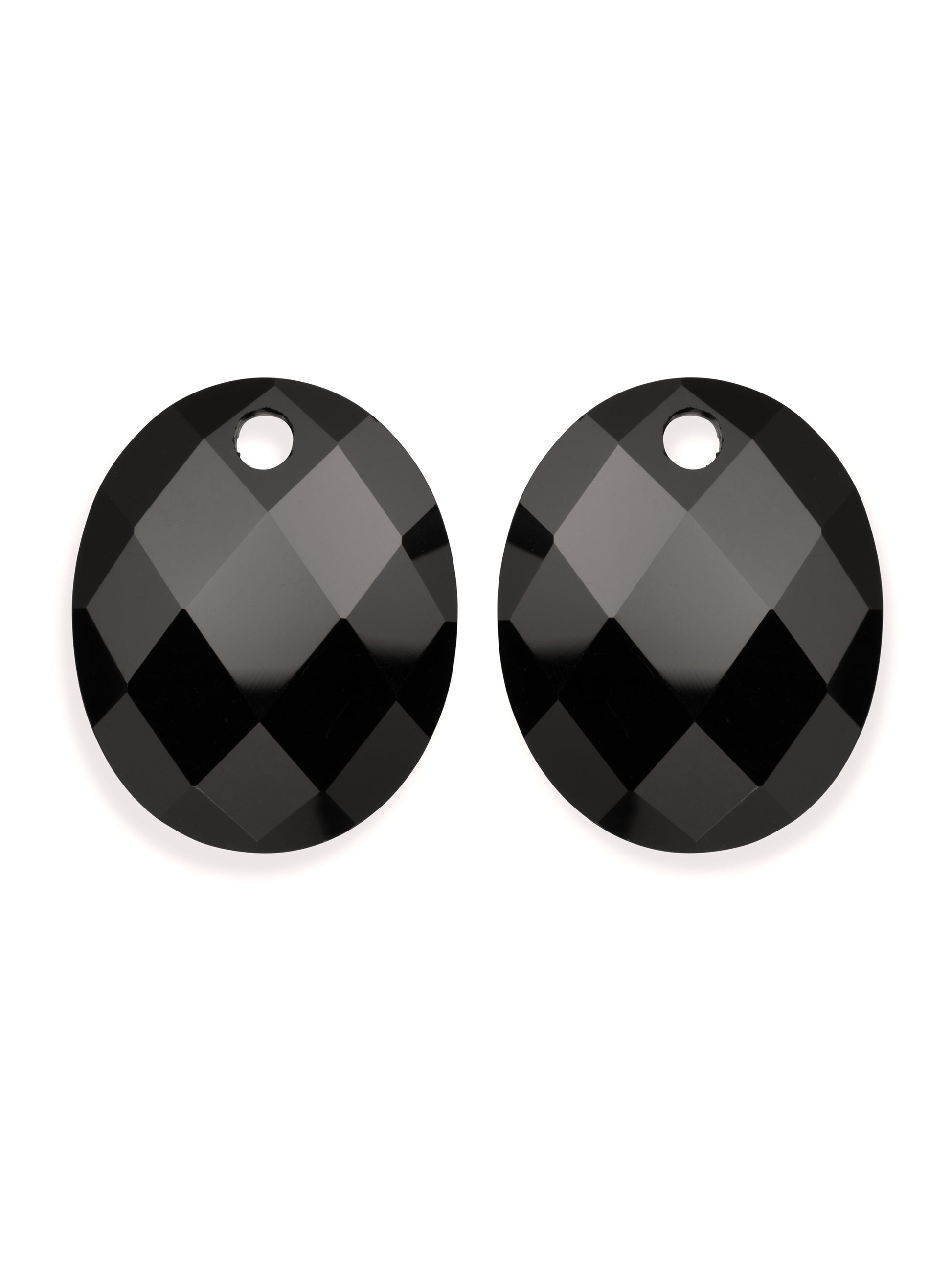 Oorbel Edelstenen Large Oval Onyx - Oorbel Edelstenen Large Oval Onyx