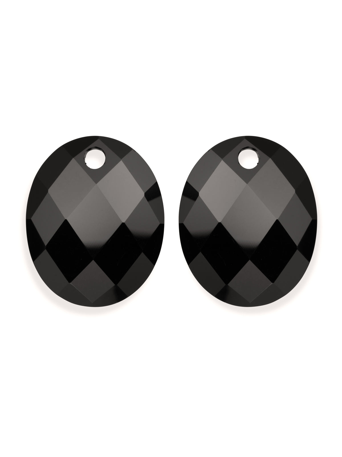 Oorbel Edelstenen Large Oval Onyx - Oorbel Edelstenen Large Oval Onyx