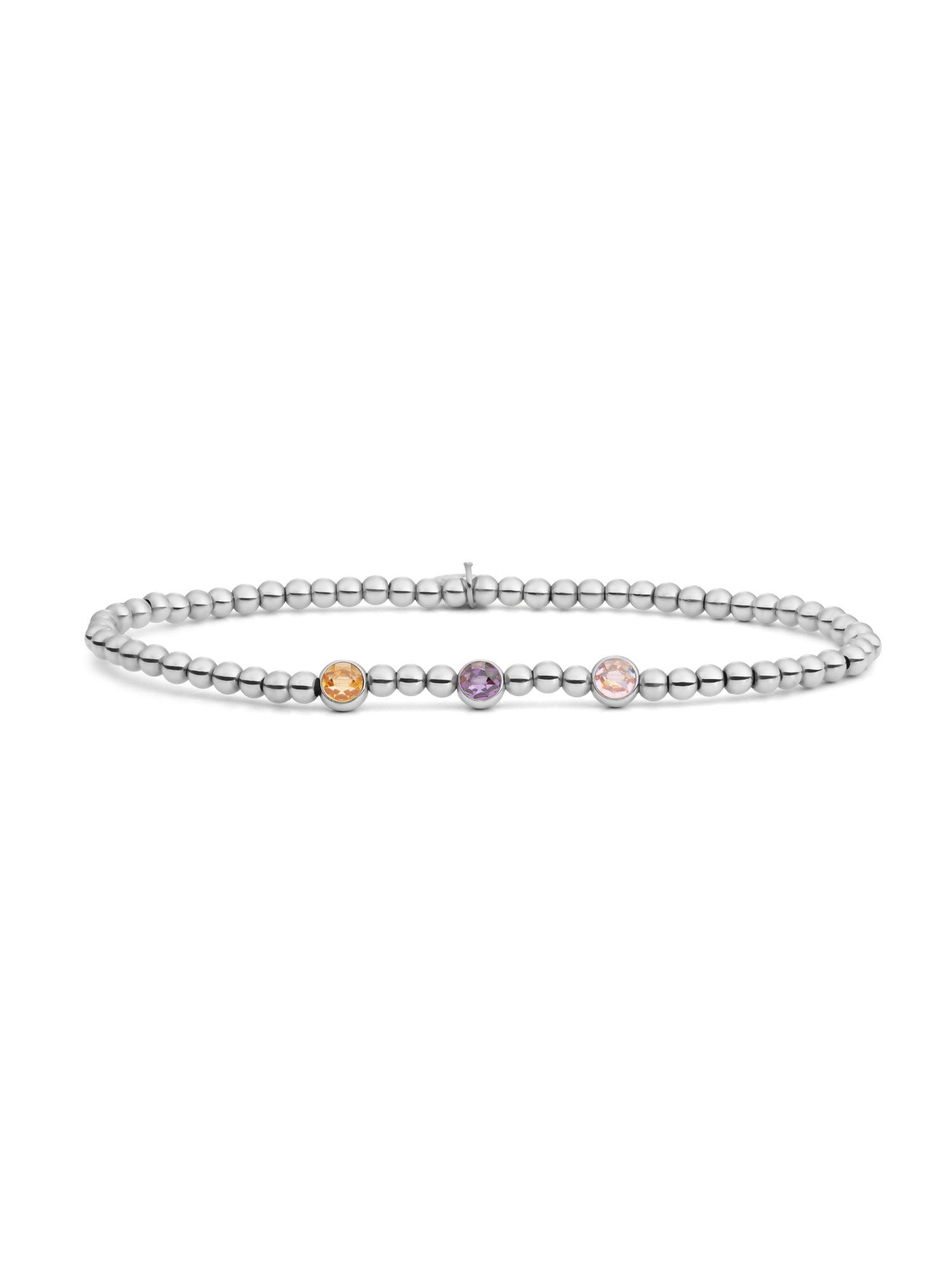 Zirconia Armband Paars - Rhodium Plated