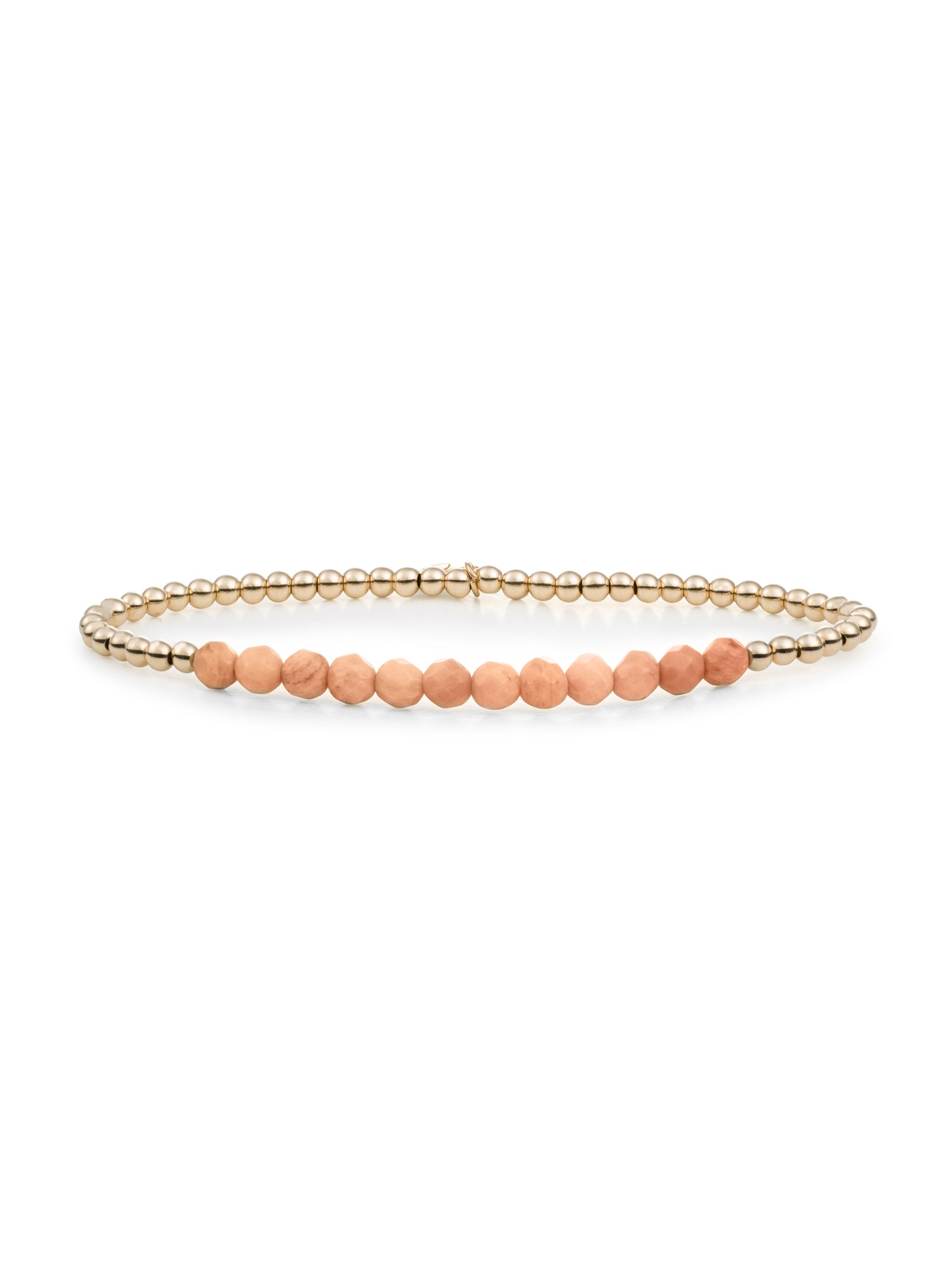 Universe Armband Peach Rhodonite - Gold Plated