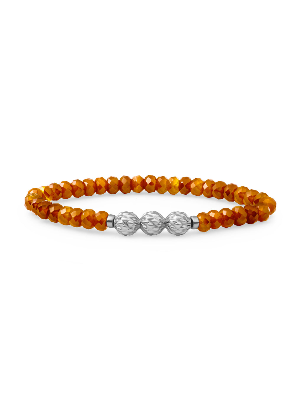 Fuse Beads Armband Citrine Quartz - 0.00 / 0.00 / Rhodium Plated