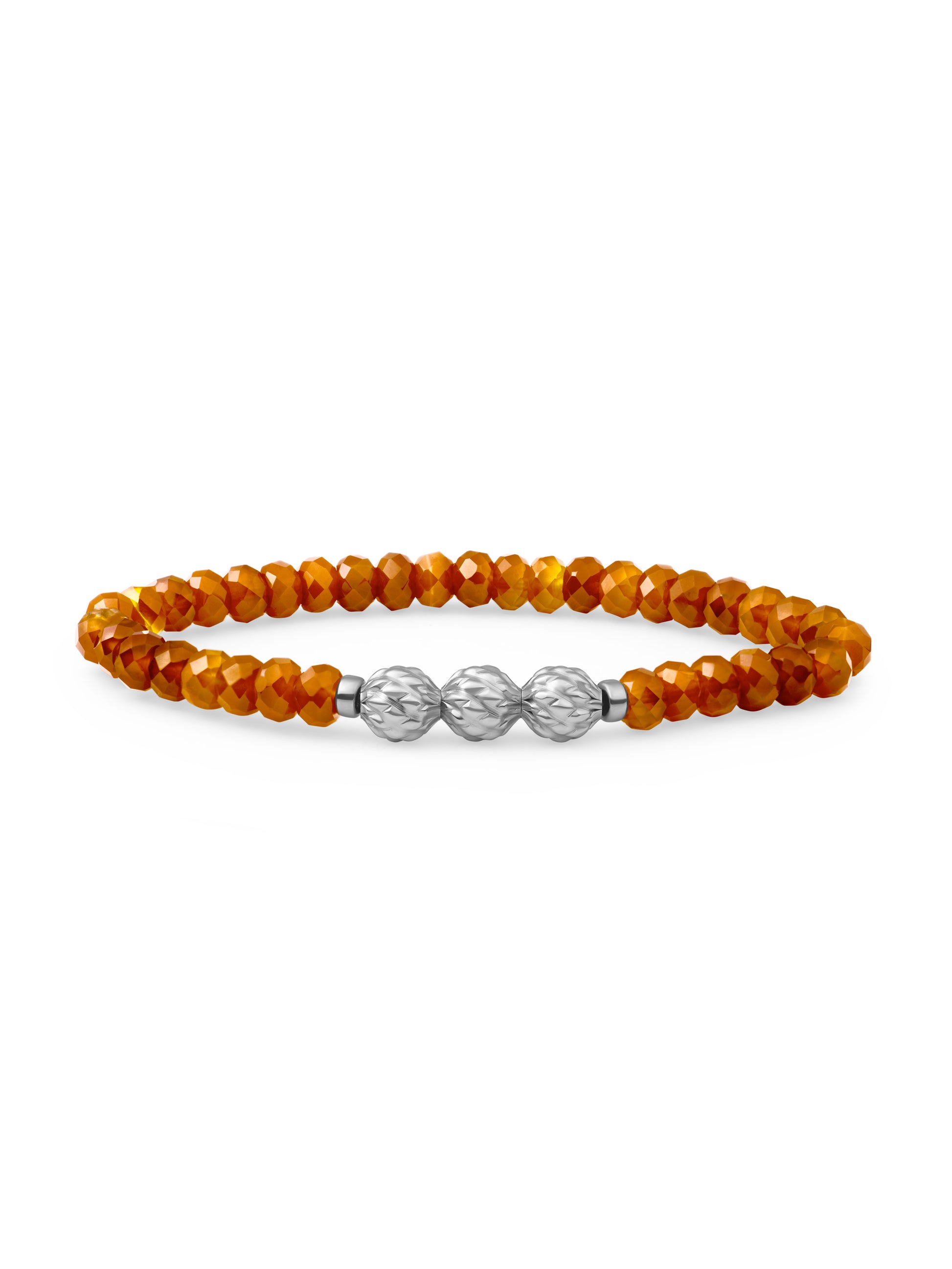 Fuse Beads Armband Citrine Quartz - 0.00 / 0.00 / Rhodium Plated