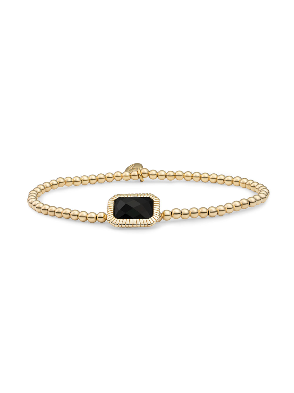 Baguette Armband Onyx - Gold Plated