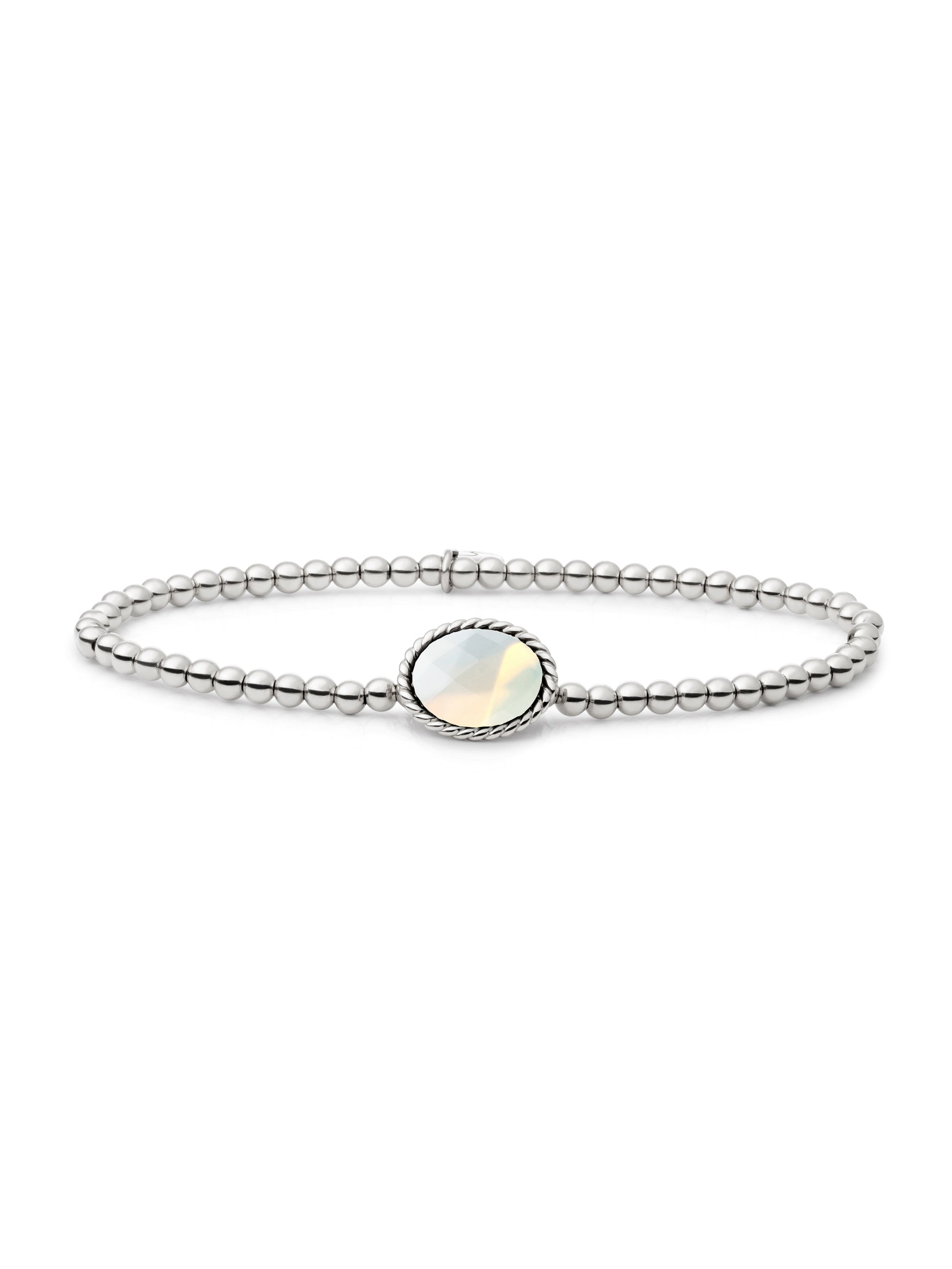 Twist Armband Opalite - 0.00 / 0.00 / Rhodium Plated