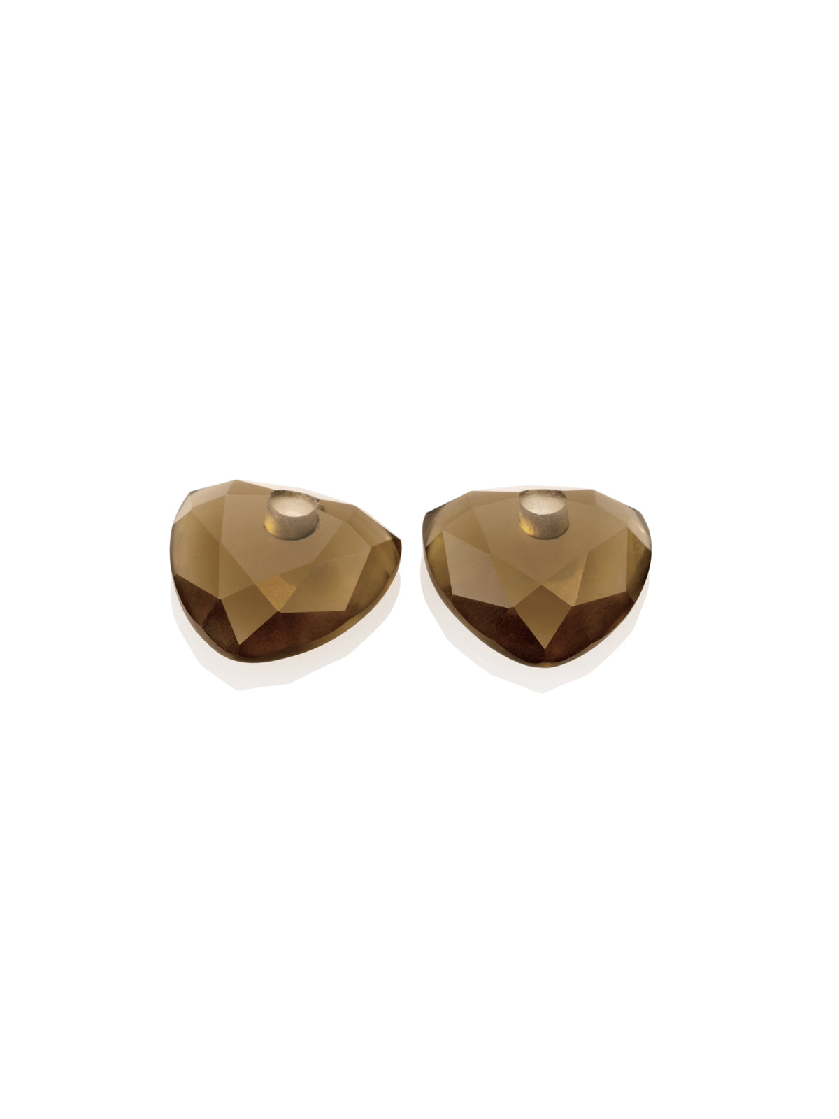 Oorbel Edelstenen Trillion Cut Smoky Quartz