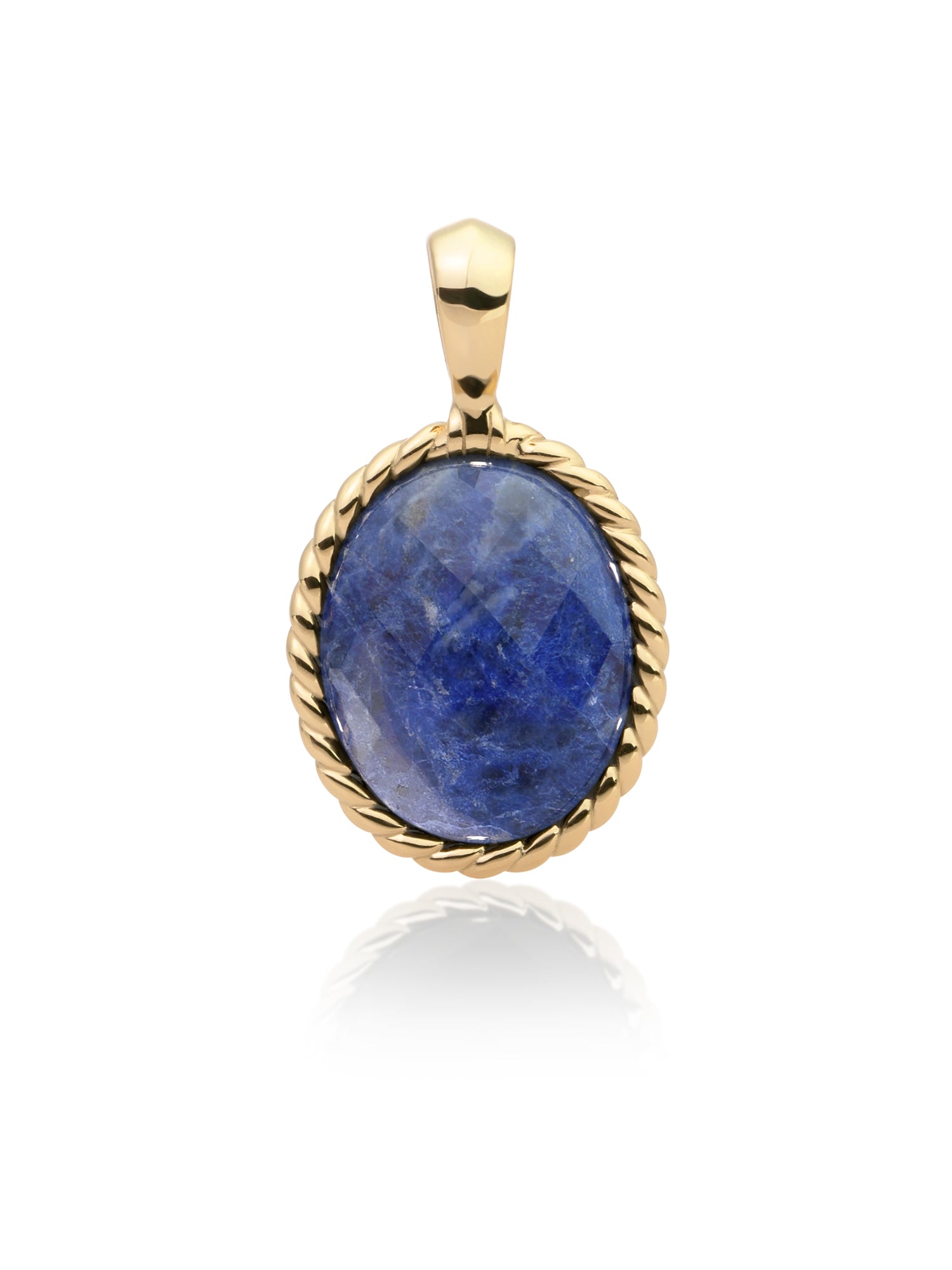 Twist Pendant Sodalite - Gold Plated